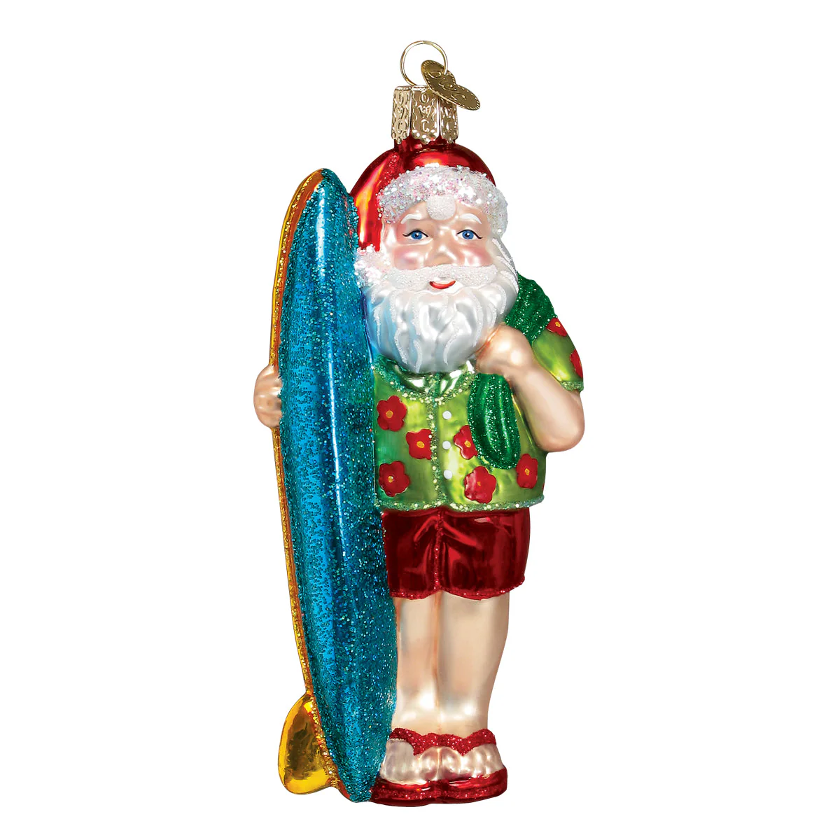 Surfer Santa Ornament - Image 3