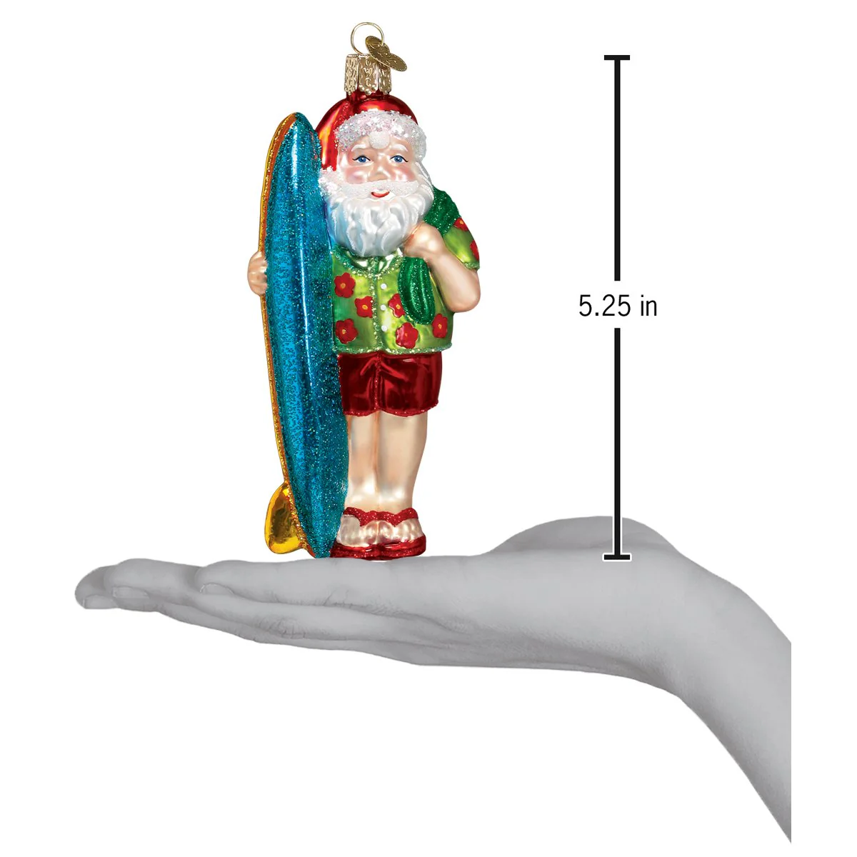 Surfer Santa Ornament - Image 4