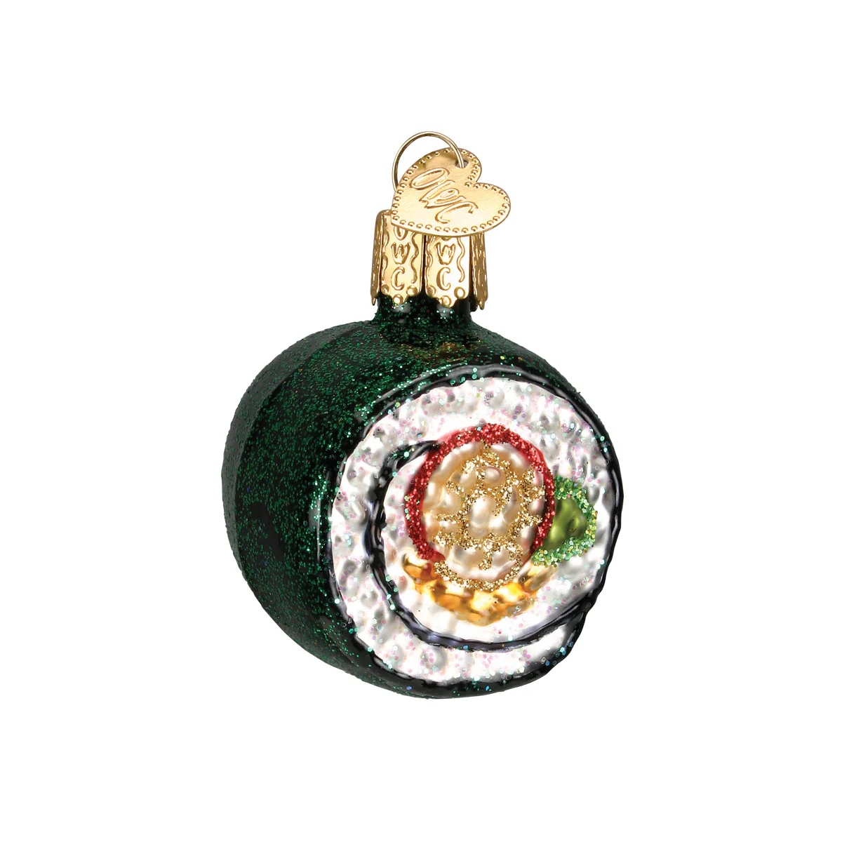 Sushi Roll Glass Christmas Ornament - Image 3
