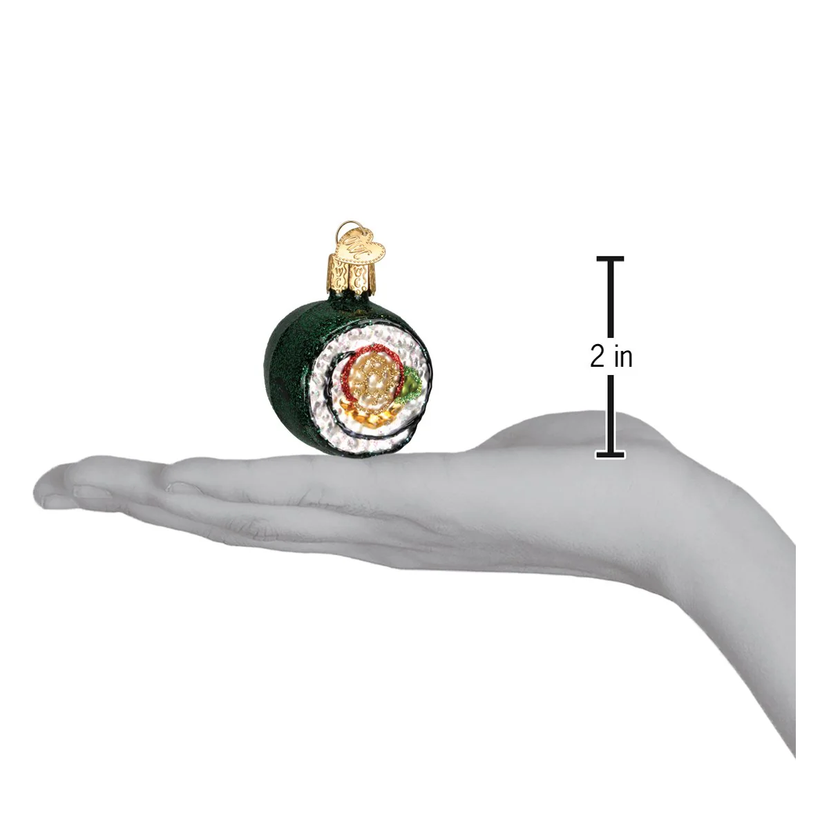 Sushi Roll Glass Christmas Ornament - Image 4