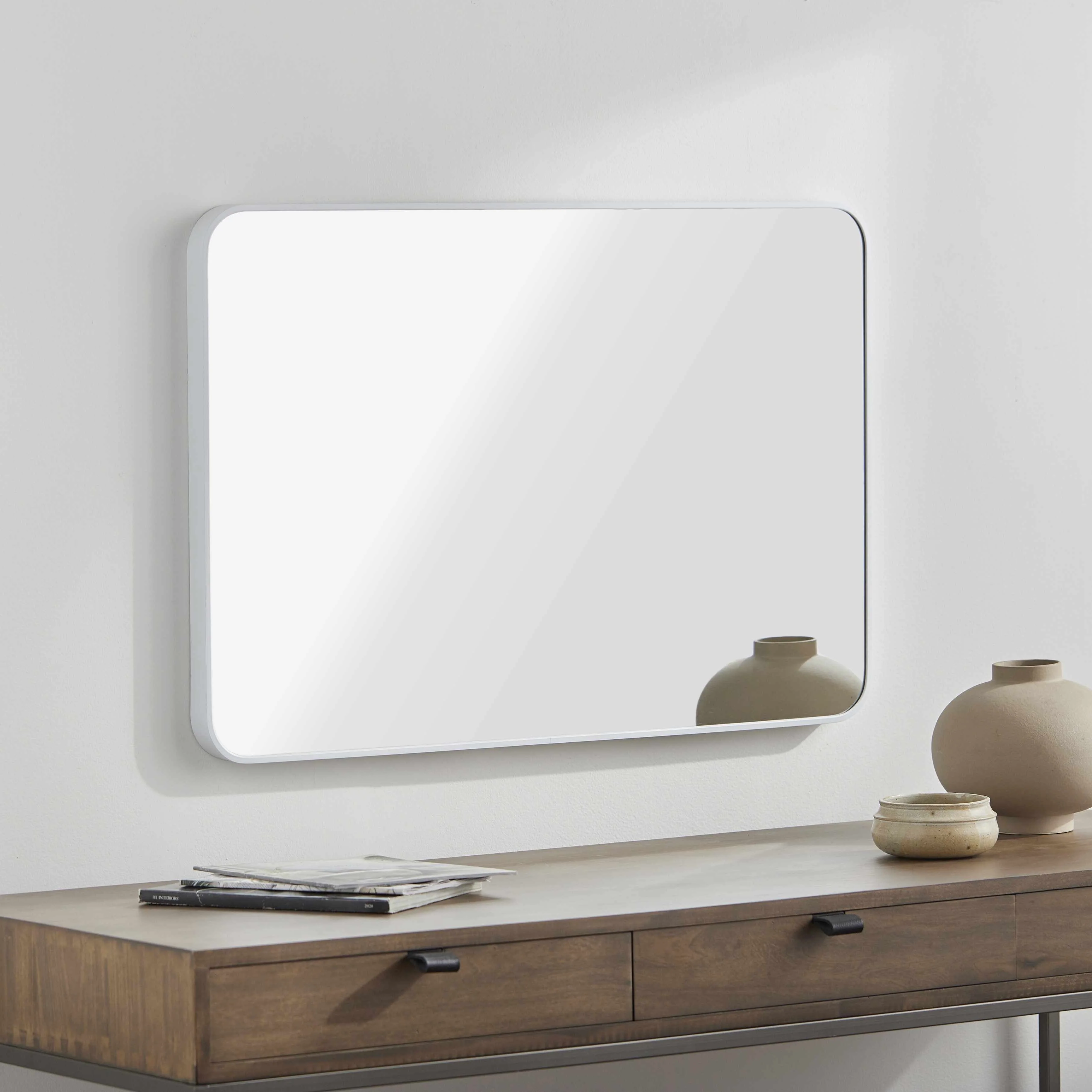 Sustinente White Carved Mirror - Image 12
