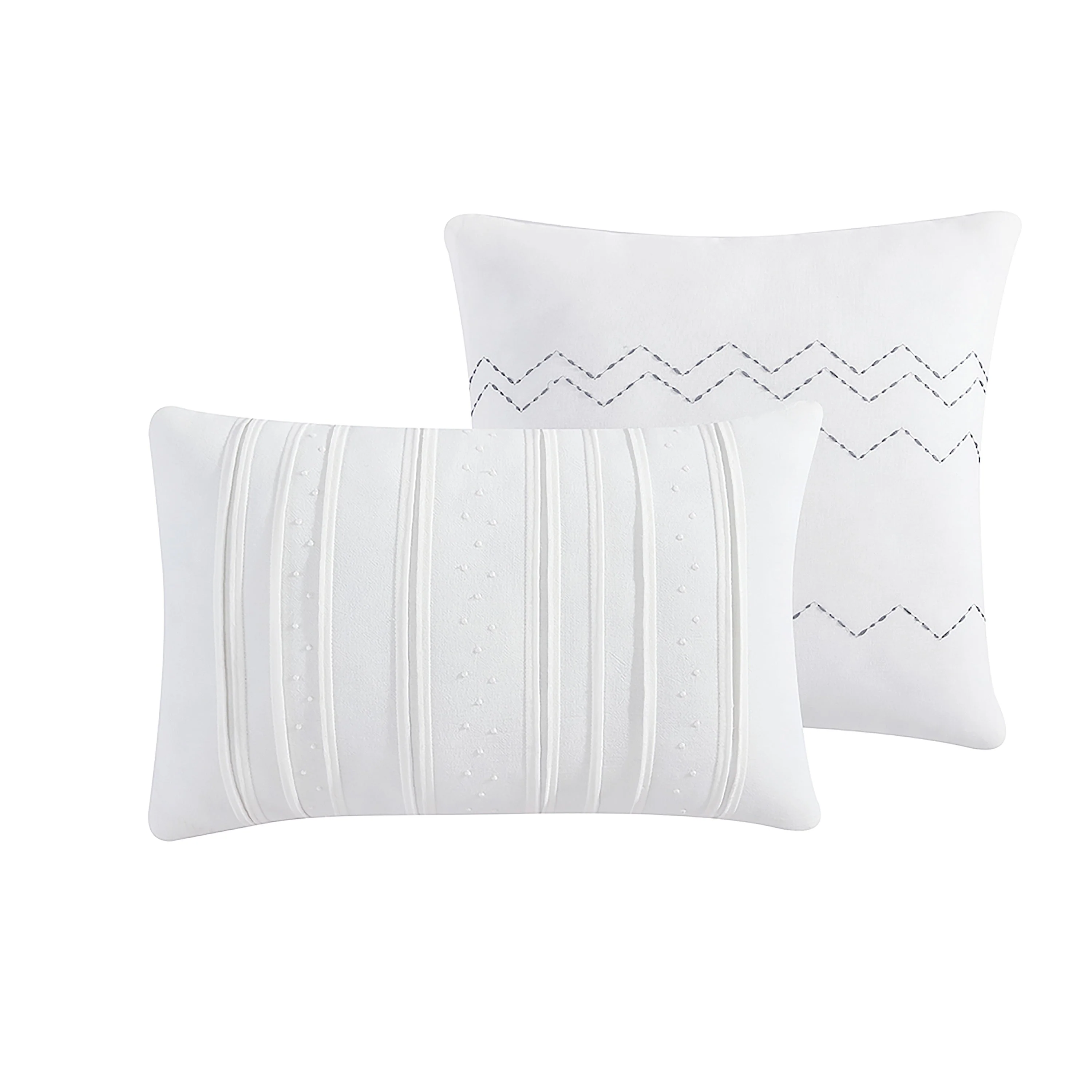 Sutton 6-Piece Ivory Textured Jacquard Comforter Ensemble - Image 5
