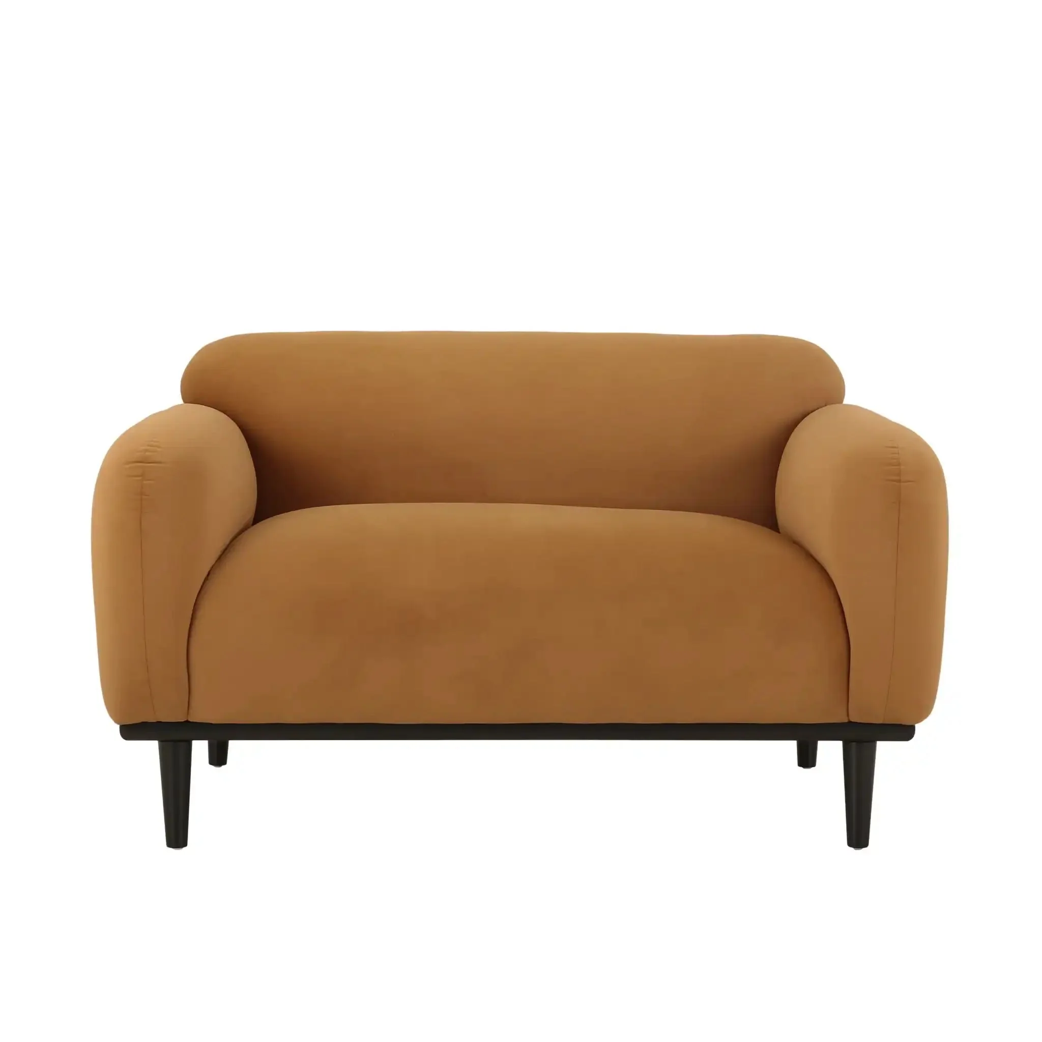 Sway - Upholstered Loveseat With Wood Legs And Round Arms - Image 3