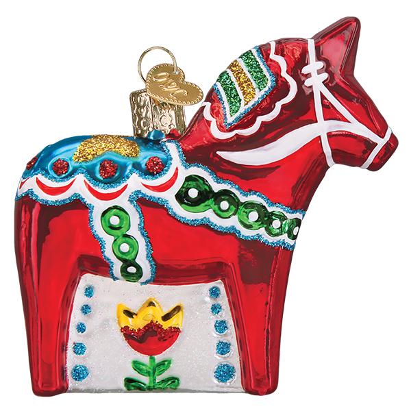 Swedish Dala Horse Ornament Handcarved and Painted - Image 3
