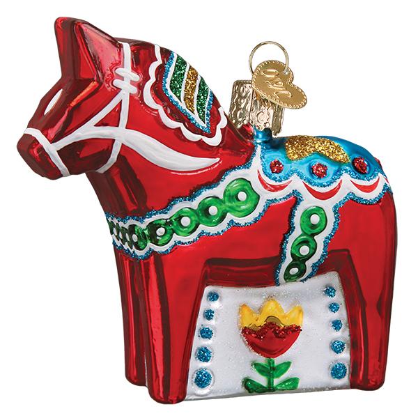 Swedish Dala Horse Ornament Handcarved and Painted - Image 5