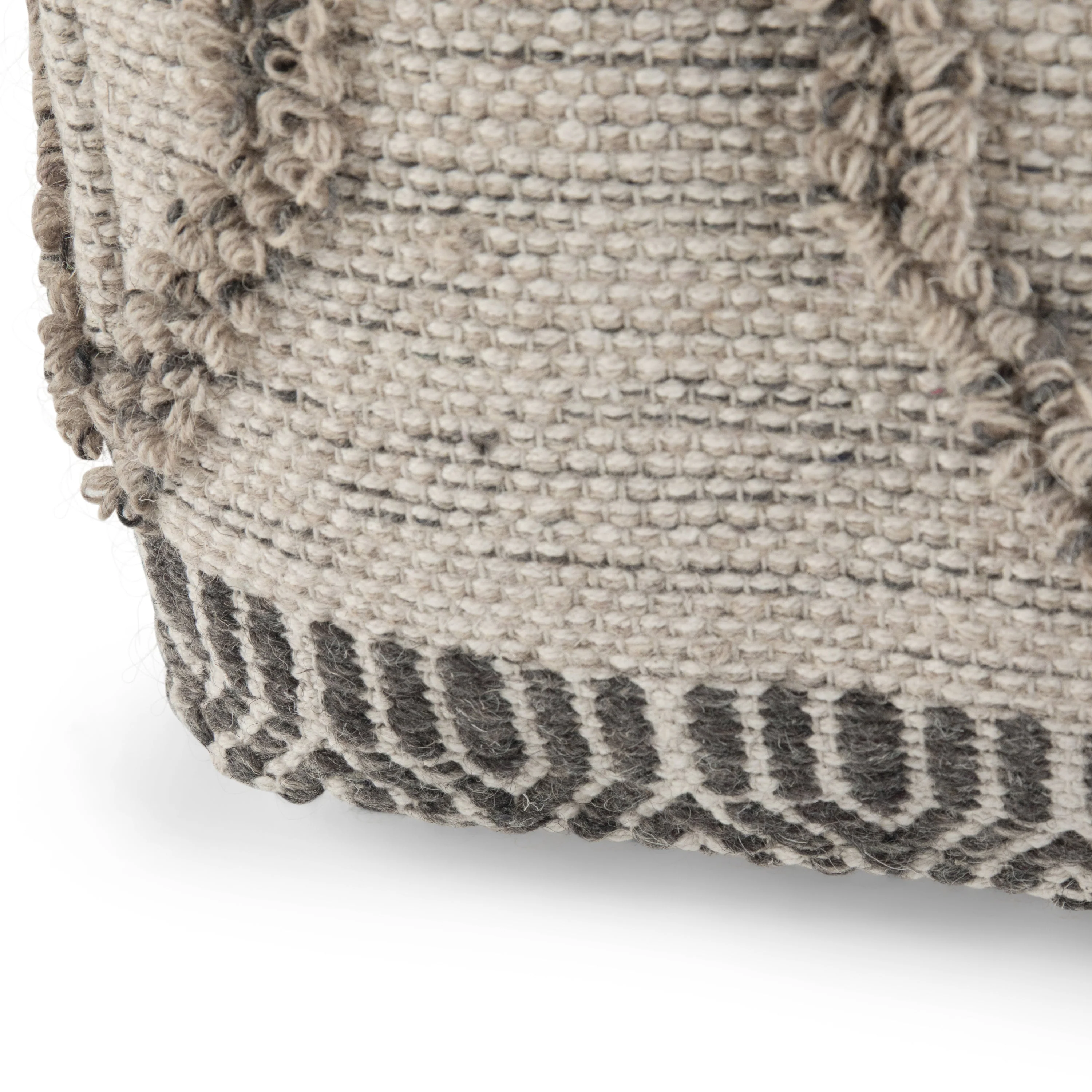 Sweeney Square Pouf Grey/Natural - Image 5