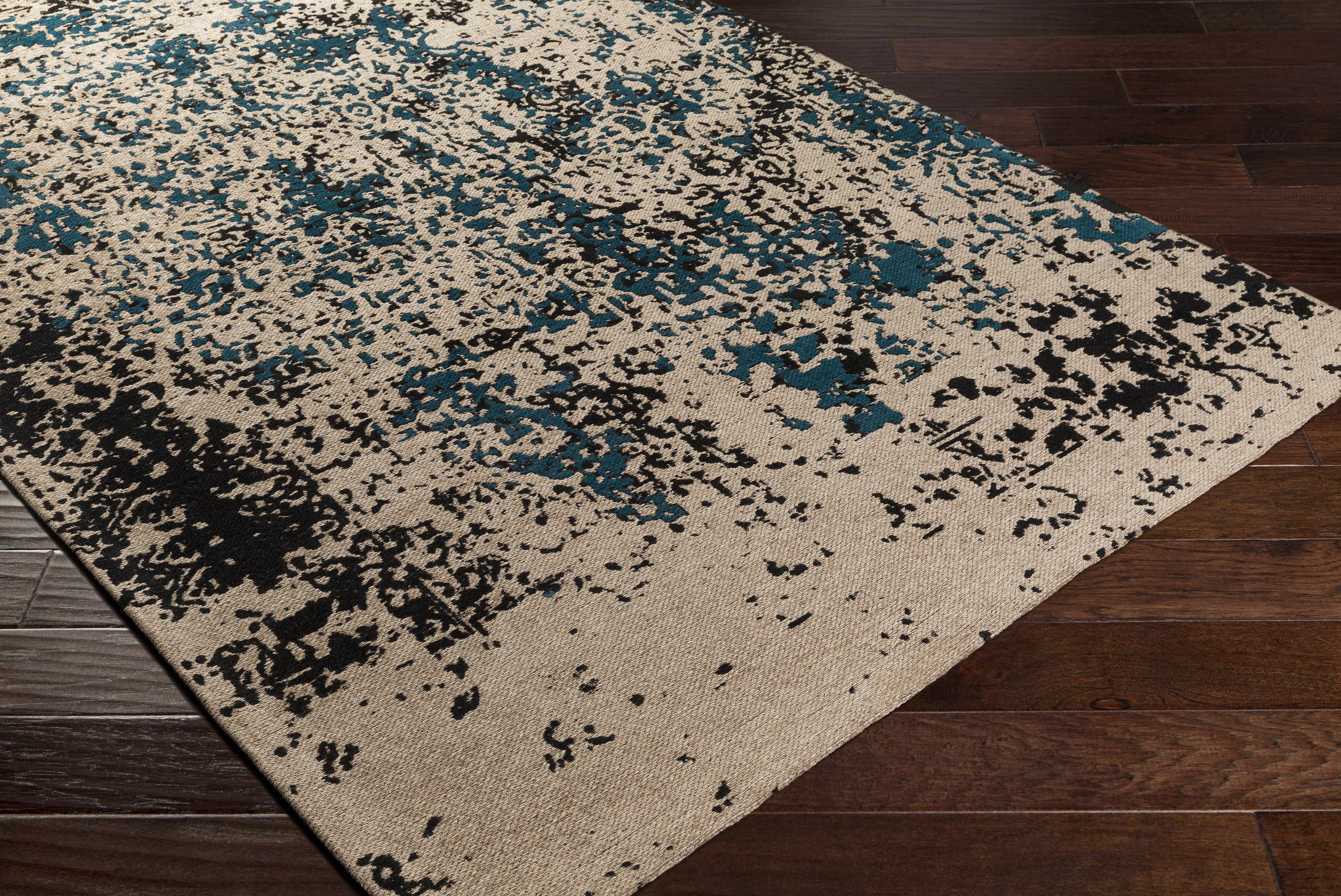 Sweeny Teal Abstract Area Rug - Clearance - Image 2