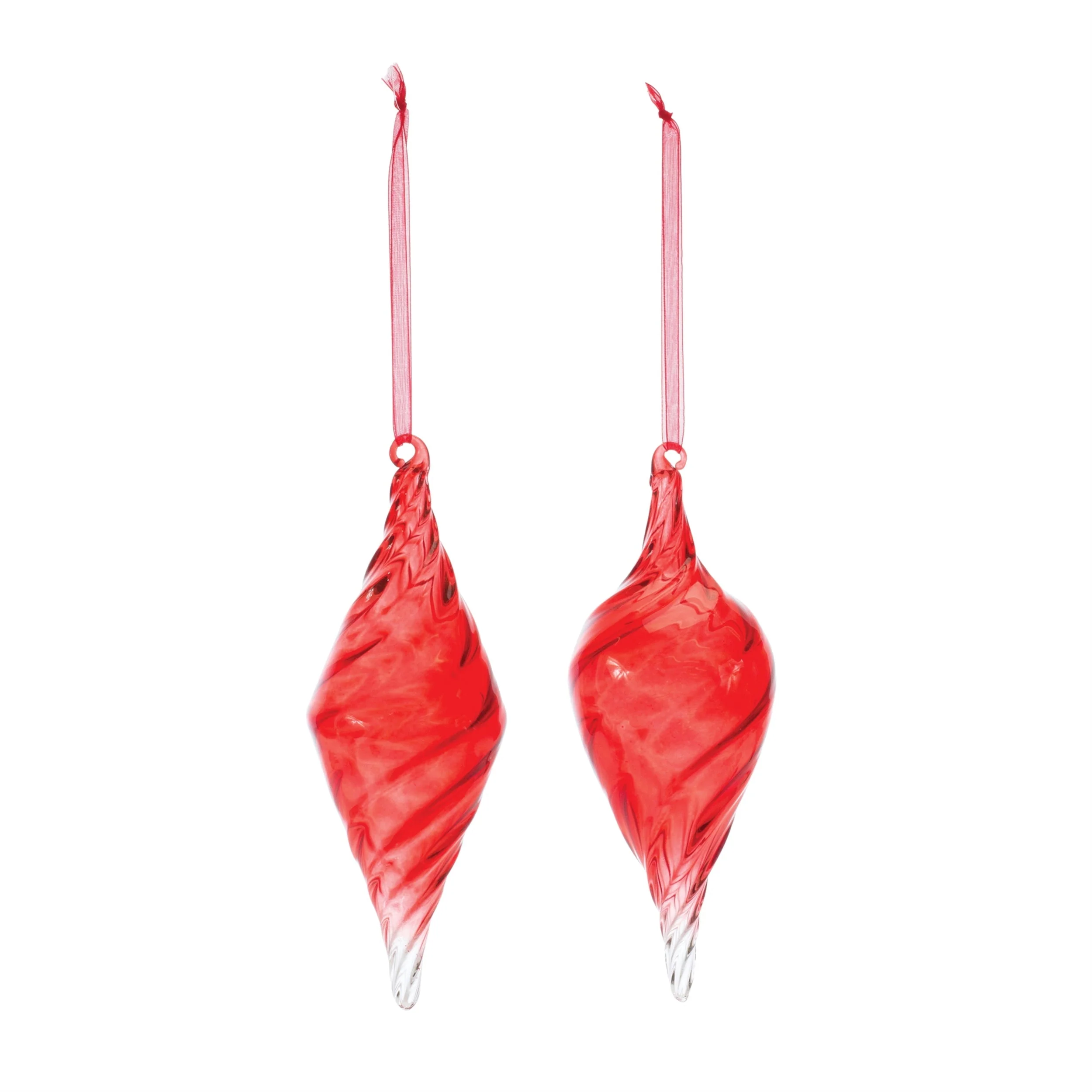 Swirl Glass Drop Ornament (Set of 12) - Image 2