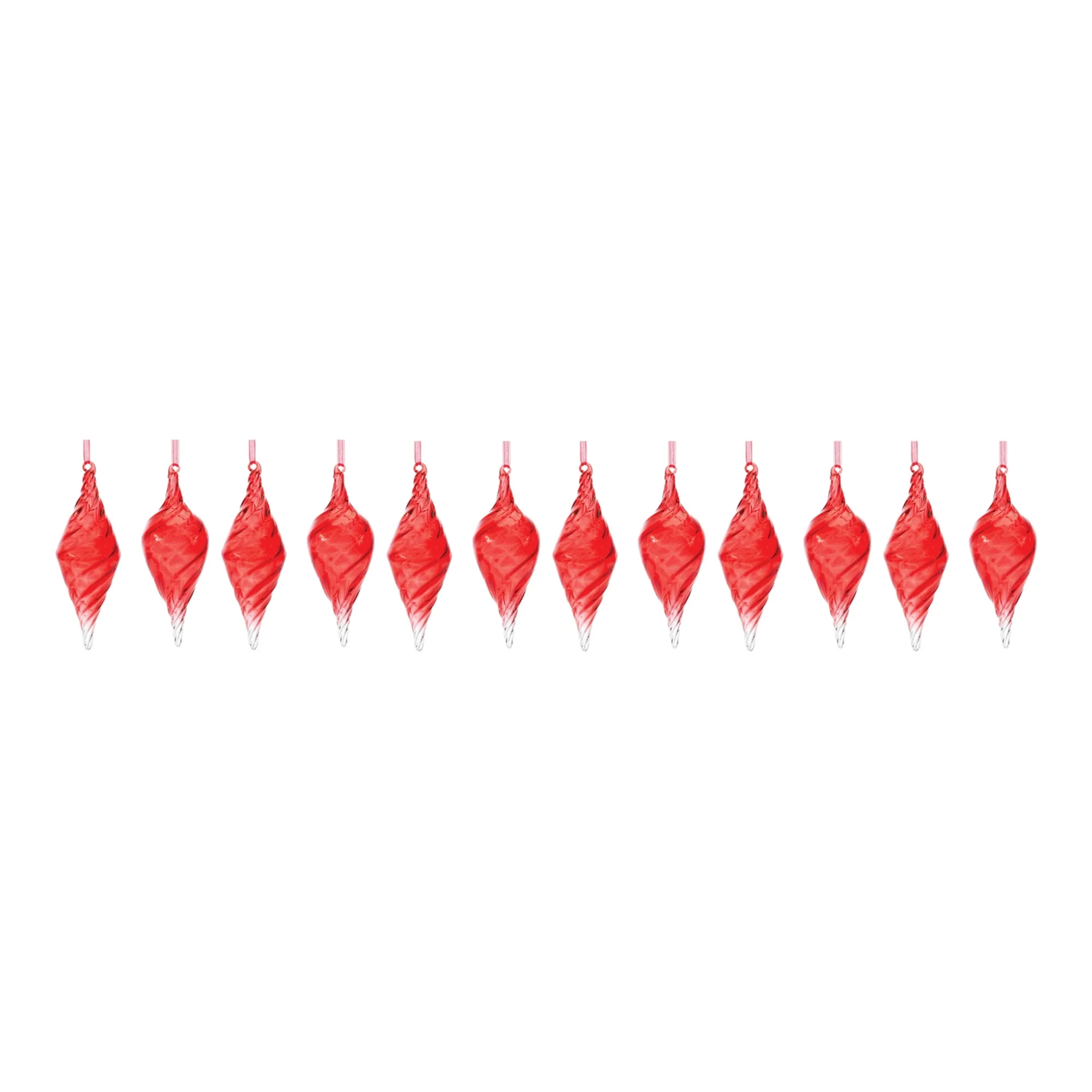 Swirl Glass Drop Ornament (Set of 12) - Image 3