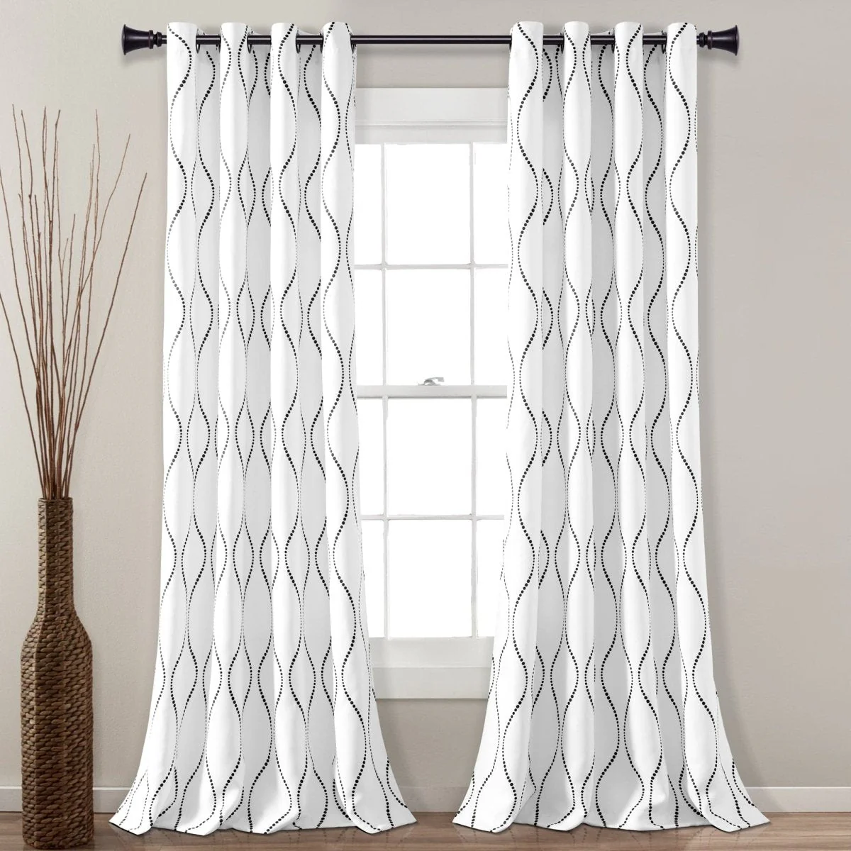 Swirl Light Filtering Window Curtains - Image 15