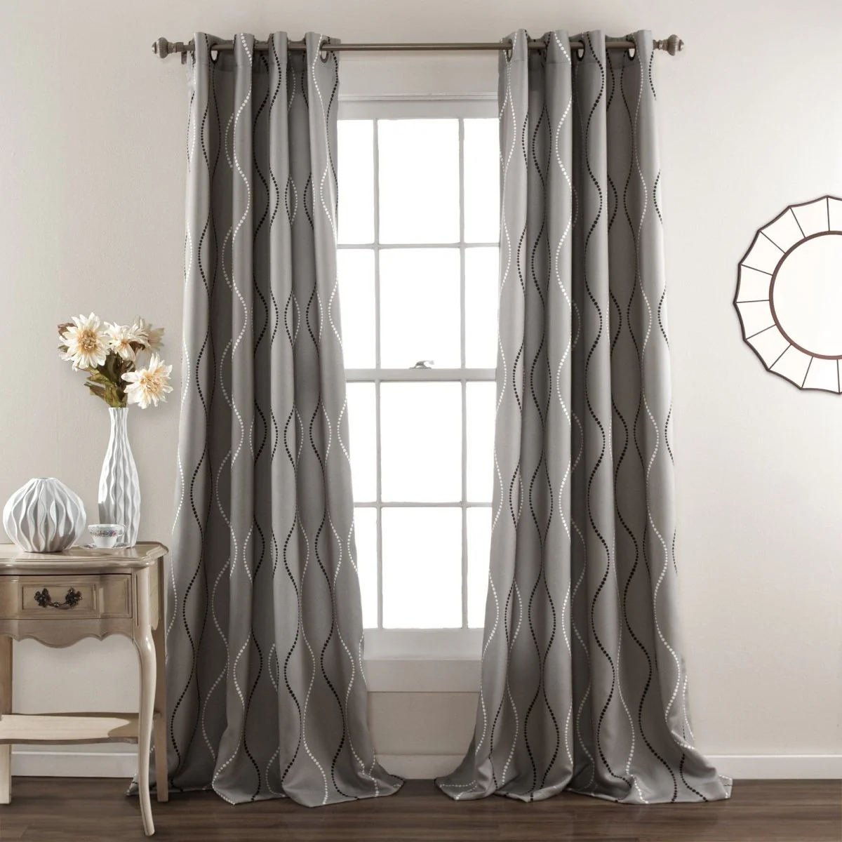 Swirl Light Filtering Window Curtains - Image 3