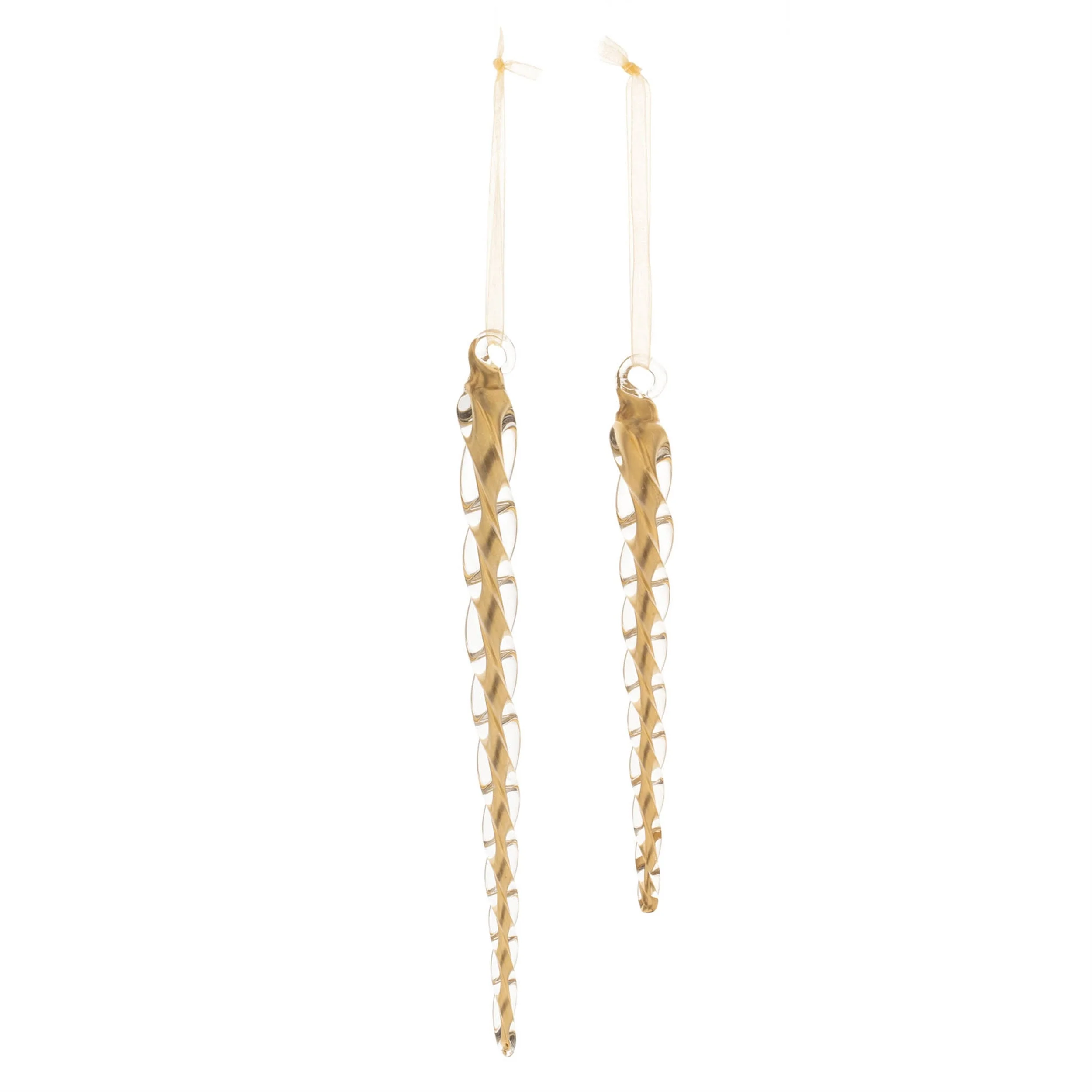Swirled Glass Icicle Ornament (Set of 12) - Image 2