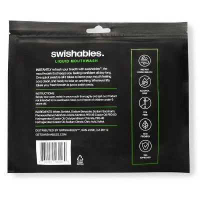 Swishables Liquid Mouthwash Sticks Mint 0.34 fl oz/36ct - Imperfect Box - Image 2