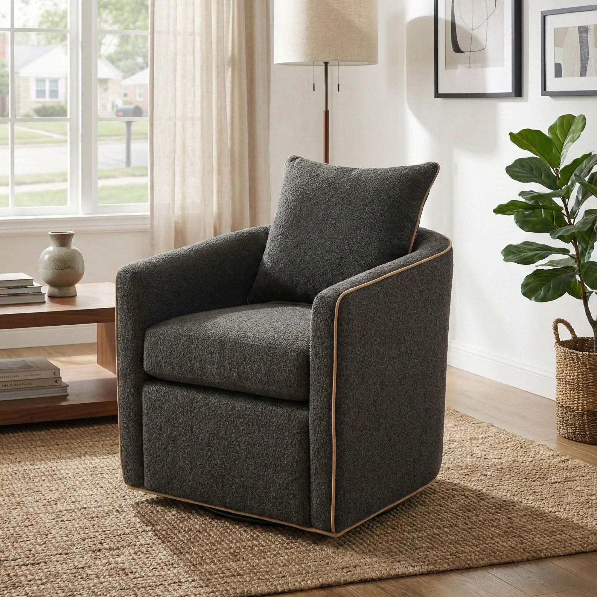 Swivel Accent Chair with Rotating Base for Living Room - Image 9