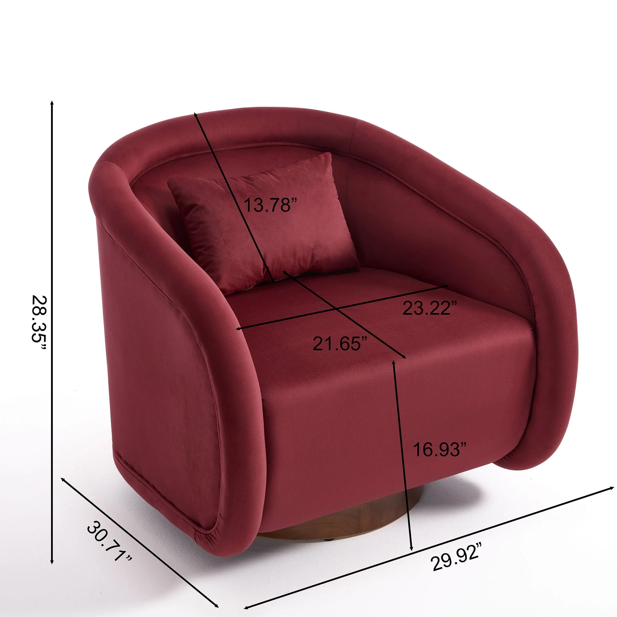 Swivel Accent Chair With 360 Degree Rotating - Image 8
