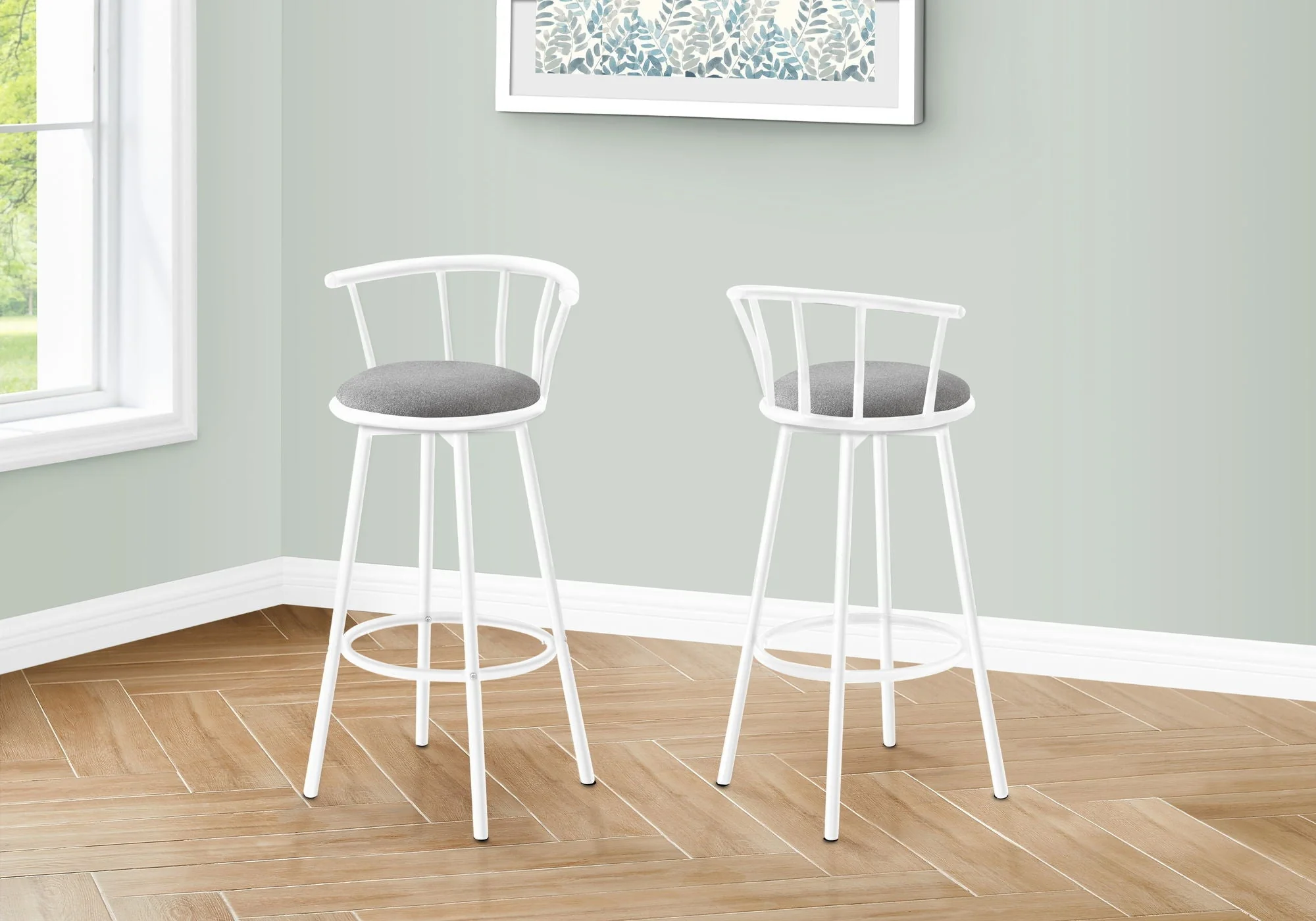 Swivel Stool Bar Height, Stylish Design Contemporary & Modern (Set of 2) - Image 3