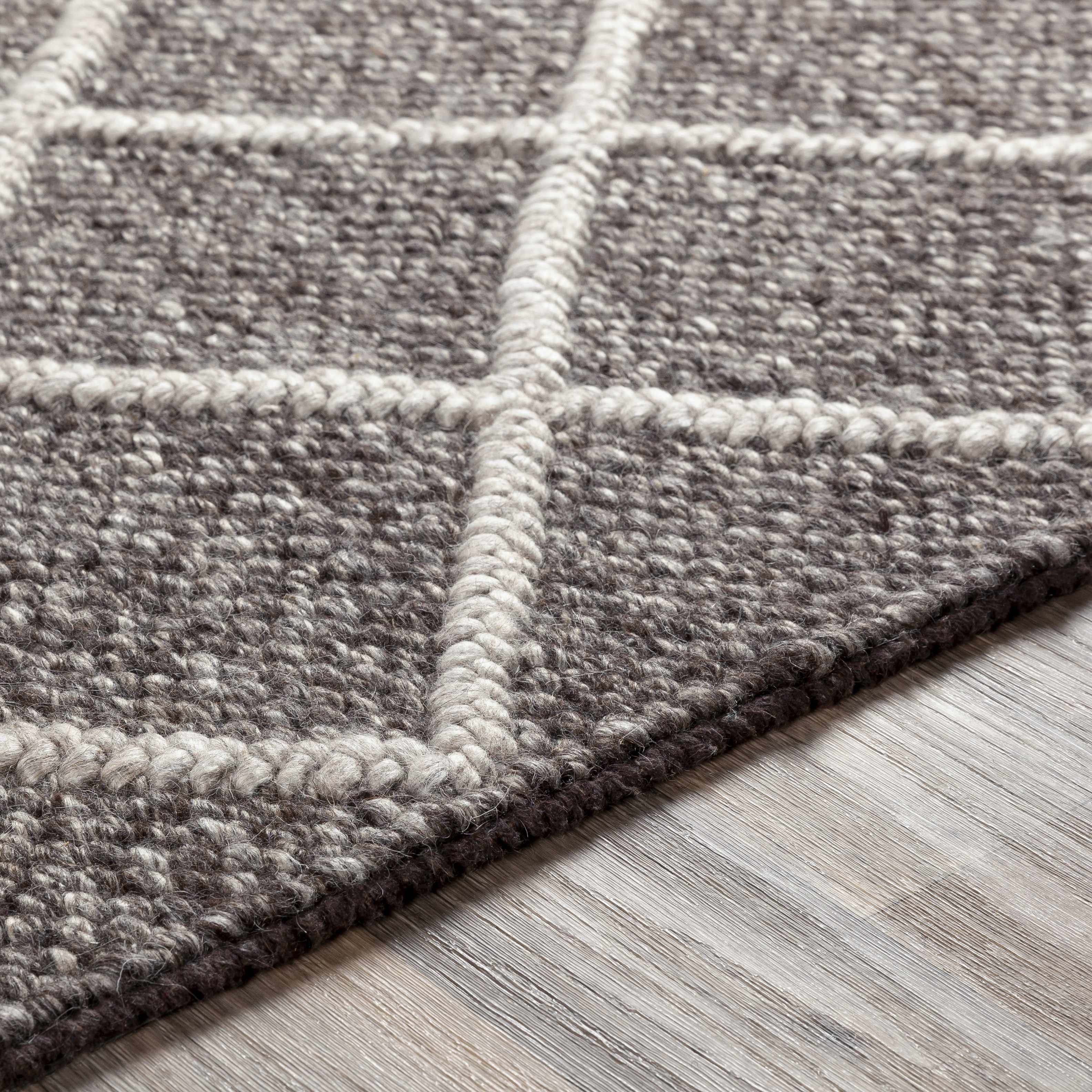 Syosset 2x3 Brown Trellis Wool&Viscose Rug - Clearance - Image 3