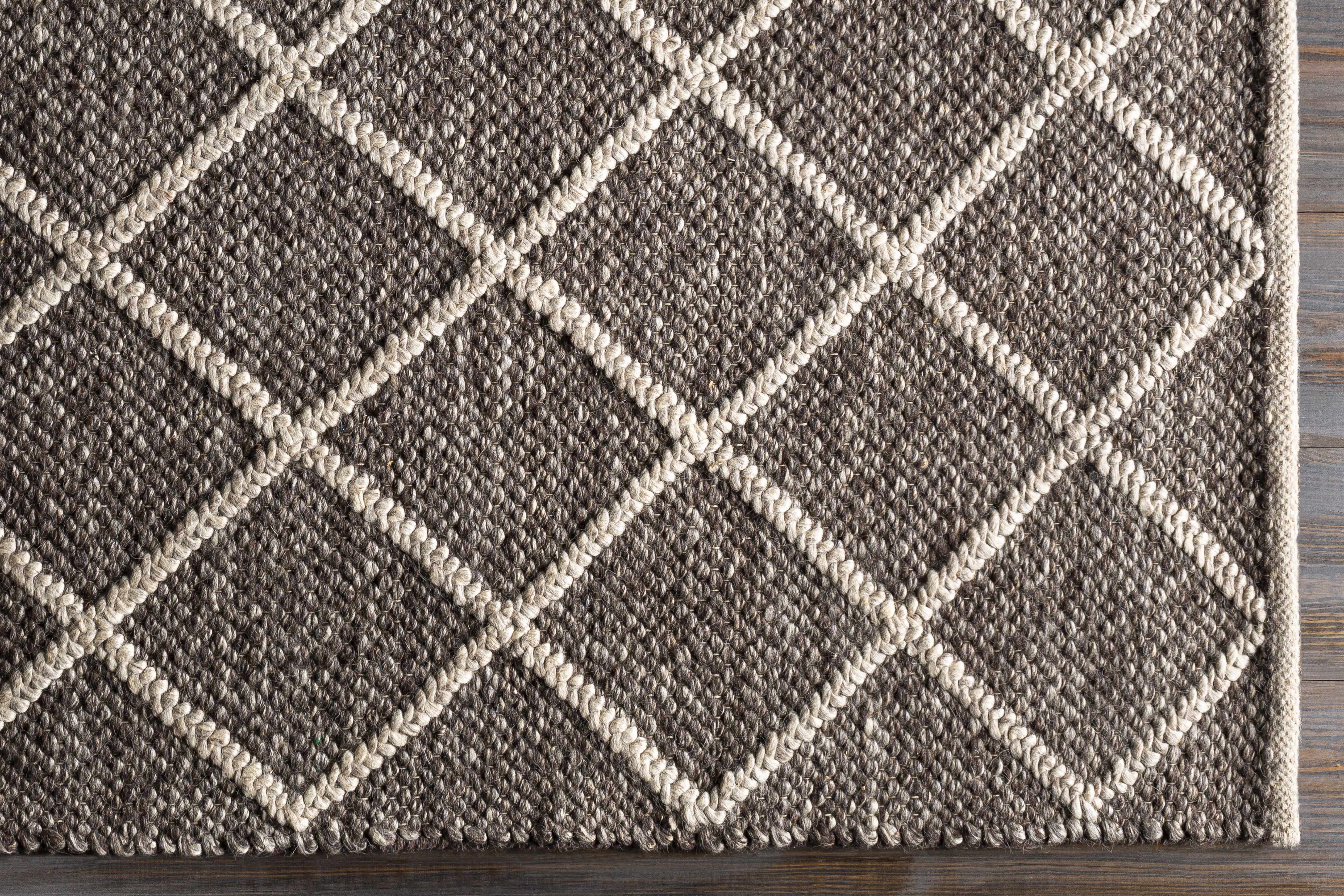 Syosset 2x3 Brown Trellis Wool&Viscose Rug - Clearance - Image 4