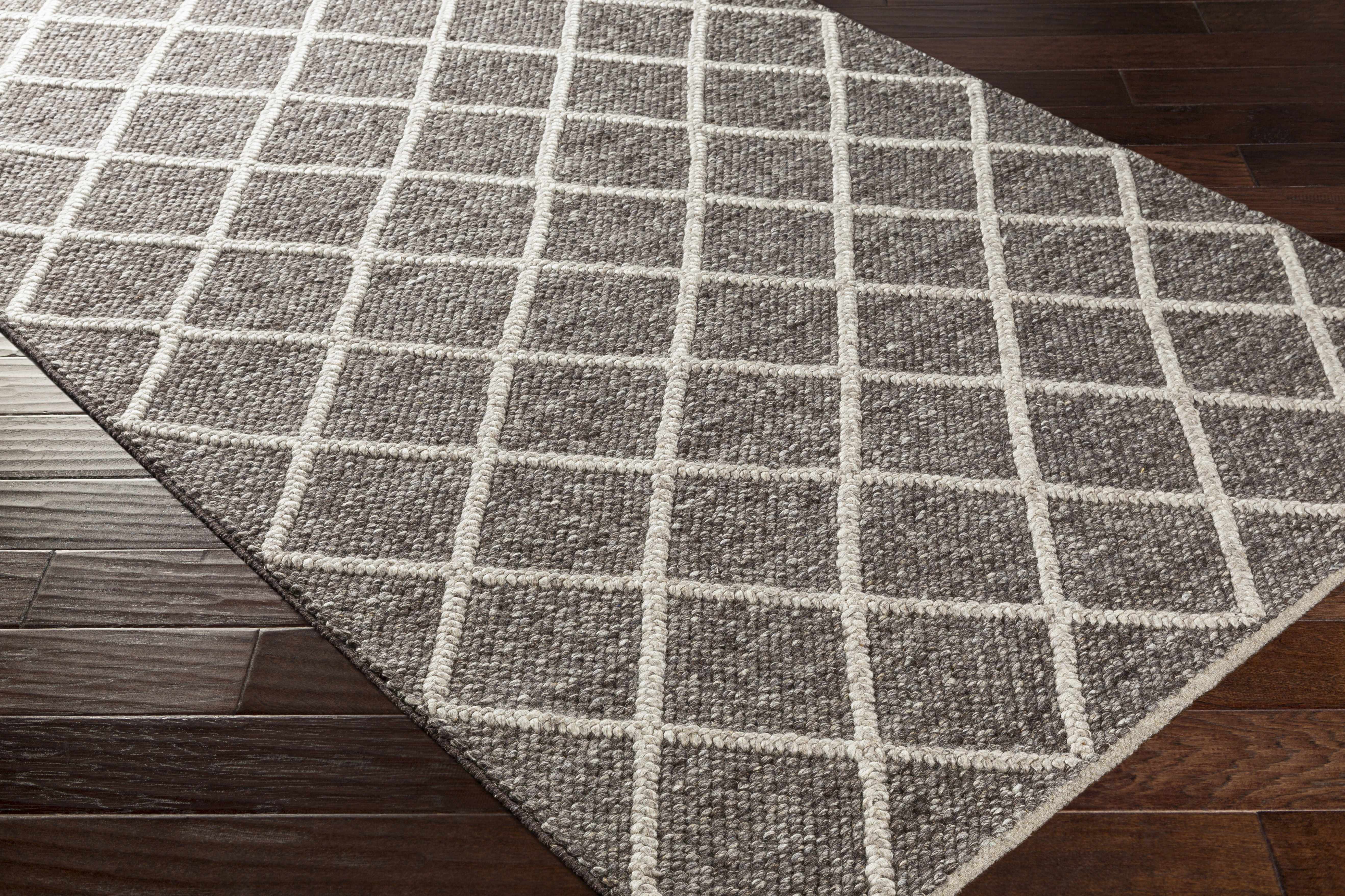Syosset 2x3 Brown Trellis Wool&Viscose Rug - Clearance - Image 5