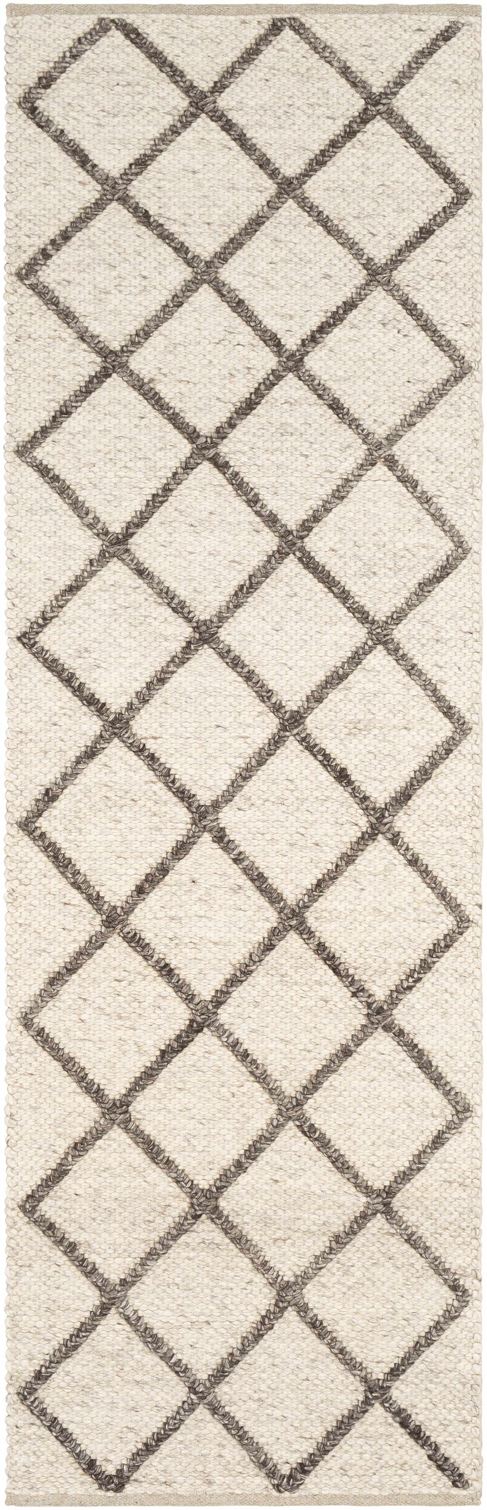 Syosset Cream/Brown Trellis Wool&Viscose Rug - Clearance - Image 3