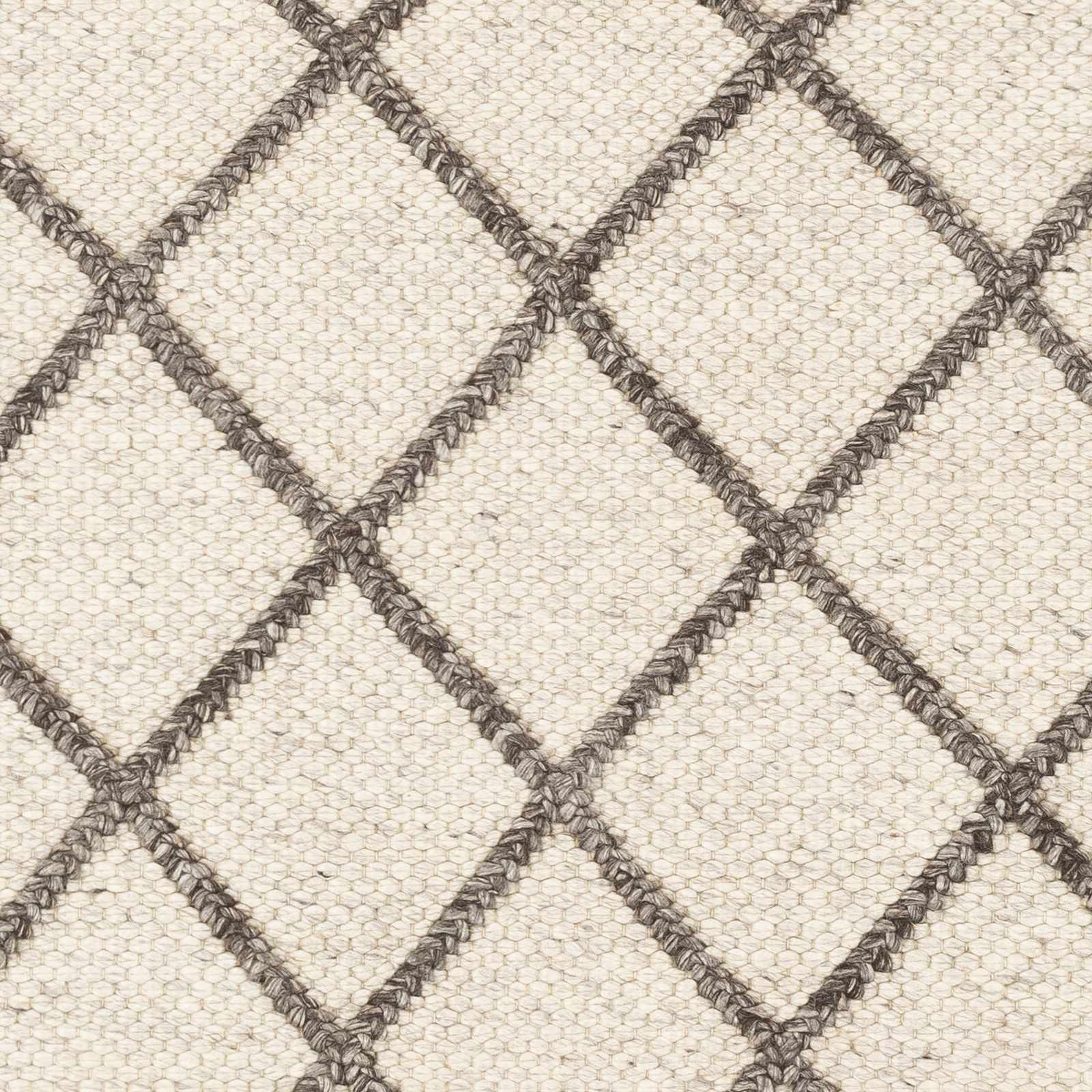 Syosset Cream/Brown Trellis Wool&Viscose Rug - Clearance - Image 5