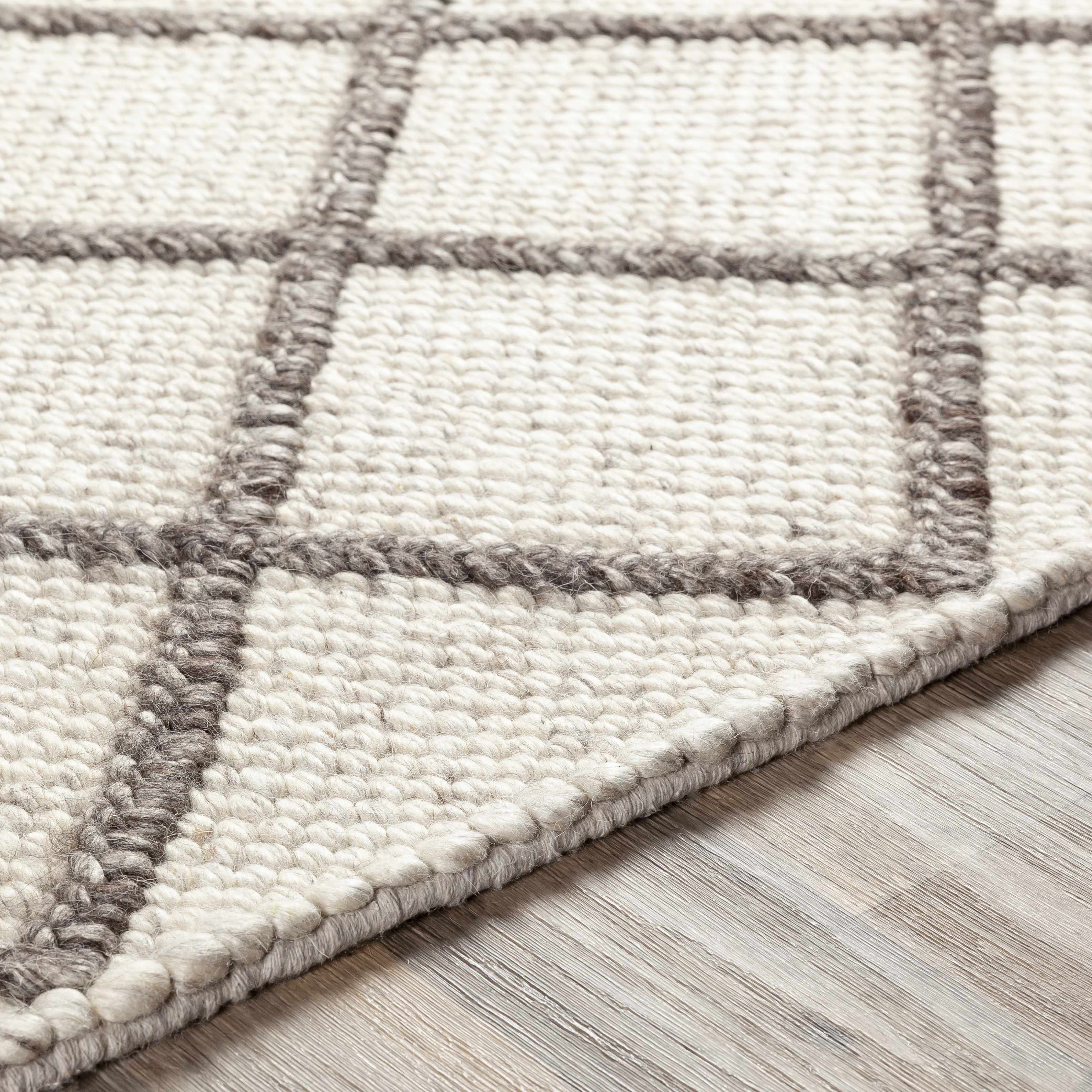 Syosset Cream/Brown Trellis Wool&Viscose Rug - Clearance - Image 6