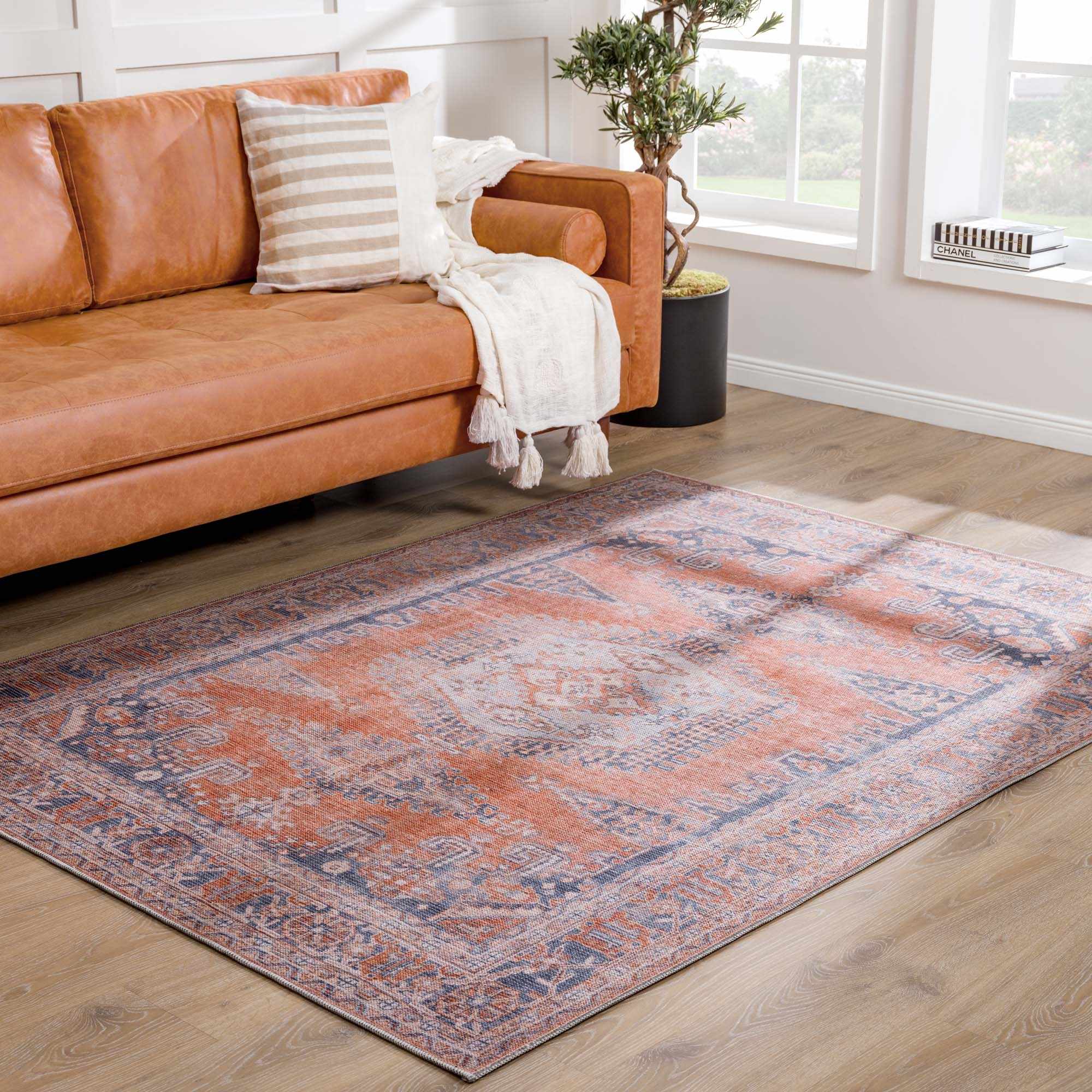 Taber Burnt Orange Persian Style Rug - Image 3