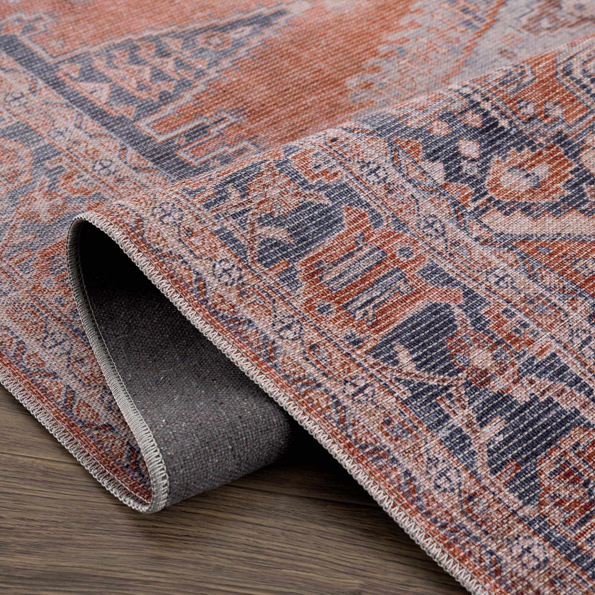 Taber Burnt Orange Persian Style Rug - Image 6