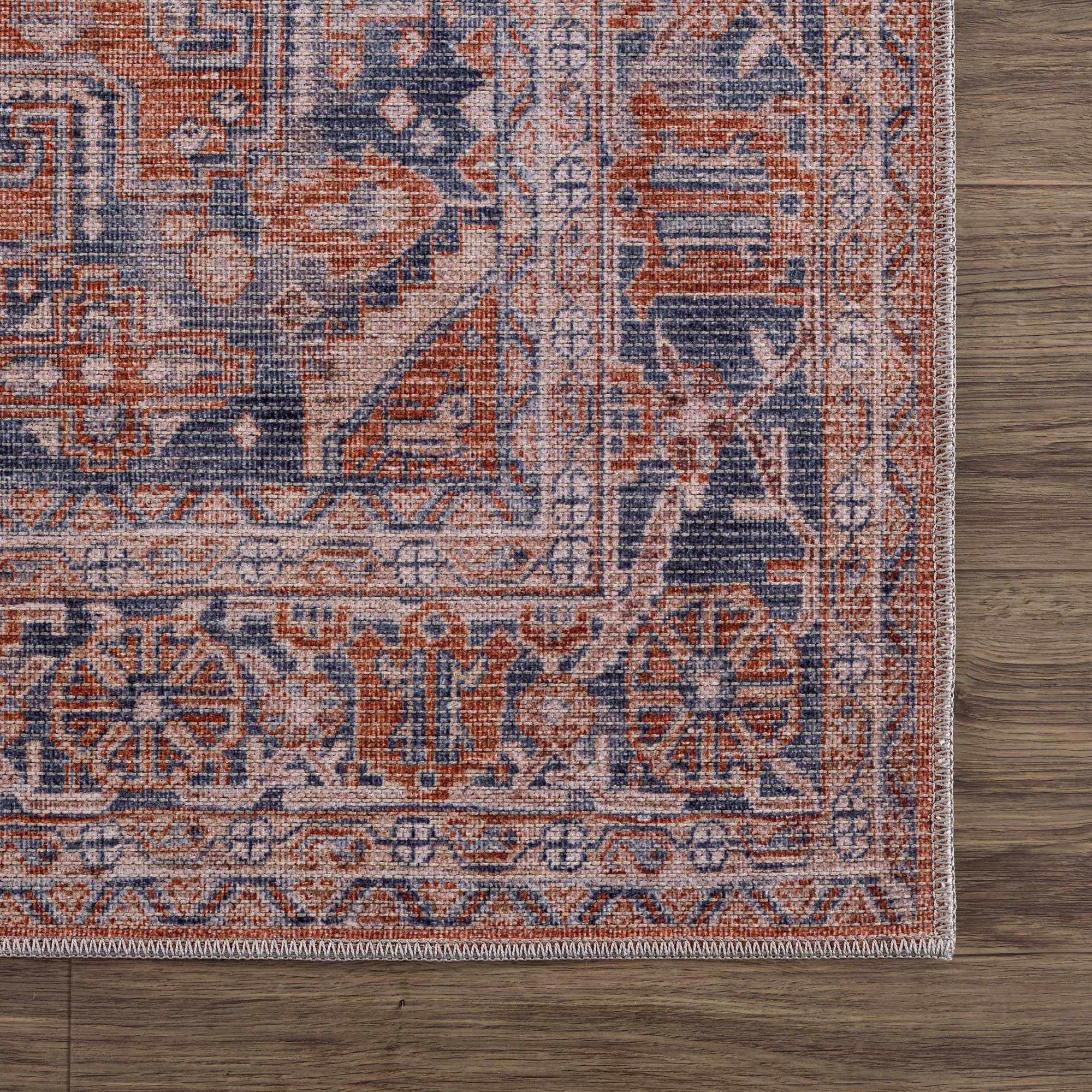 Taber Burnt Orange Persian Style Rug - Image 8