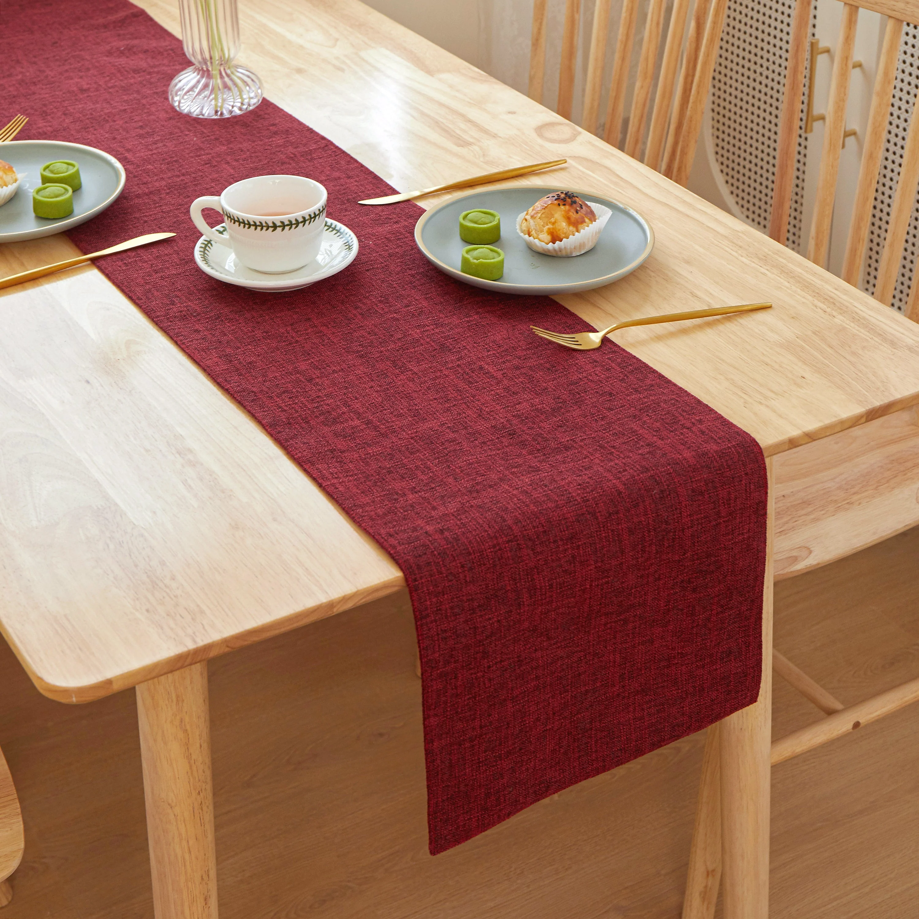 Table Cloth Flat Edges size 12"W x 71" L - Image 10