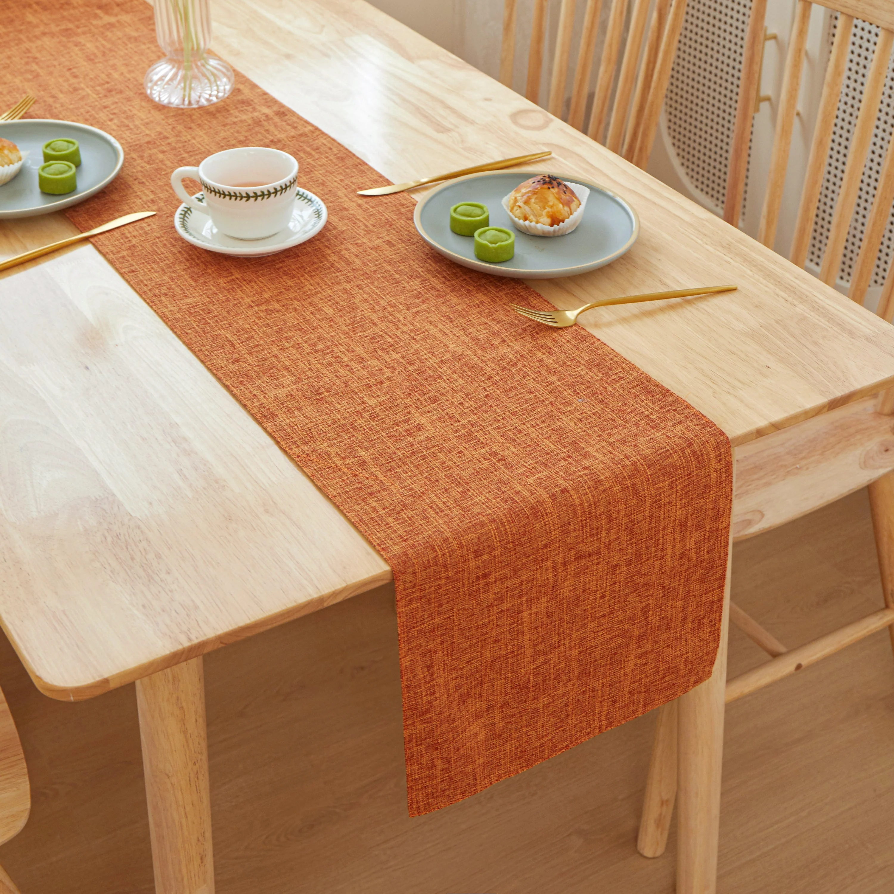 Table Cloth Flat Edges size 12"W x 71" L - Image 11