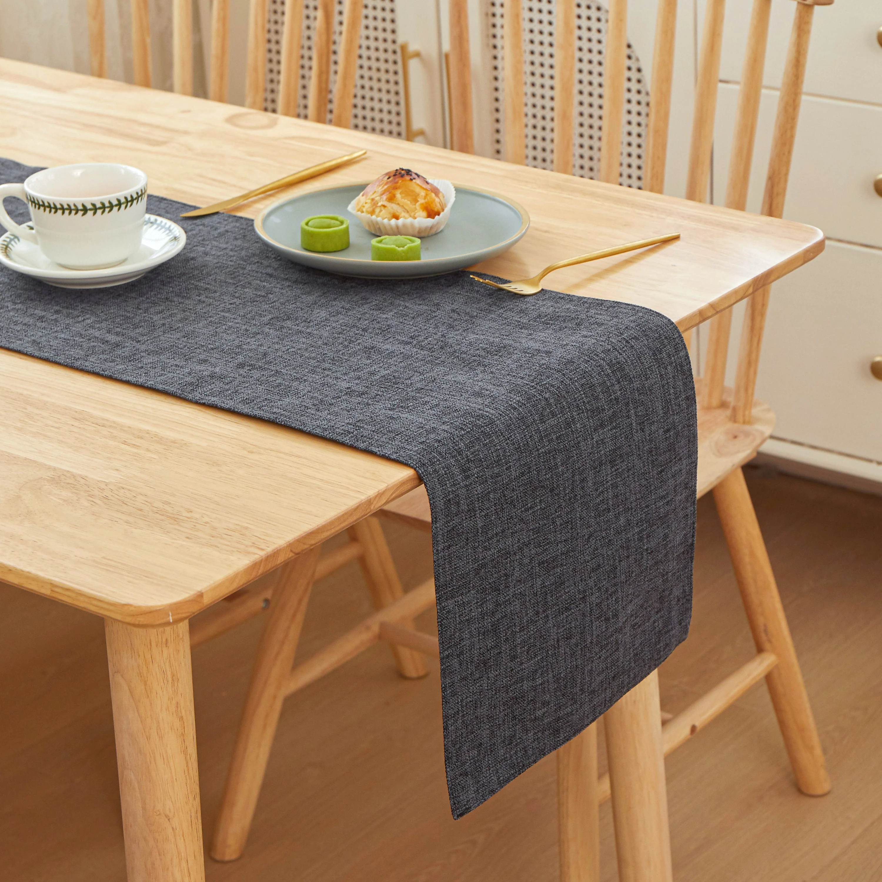 Table Cloth Flat Edges size 12"W x 71" L - Image 4