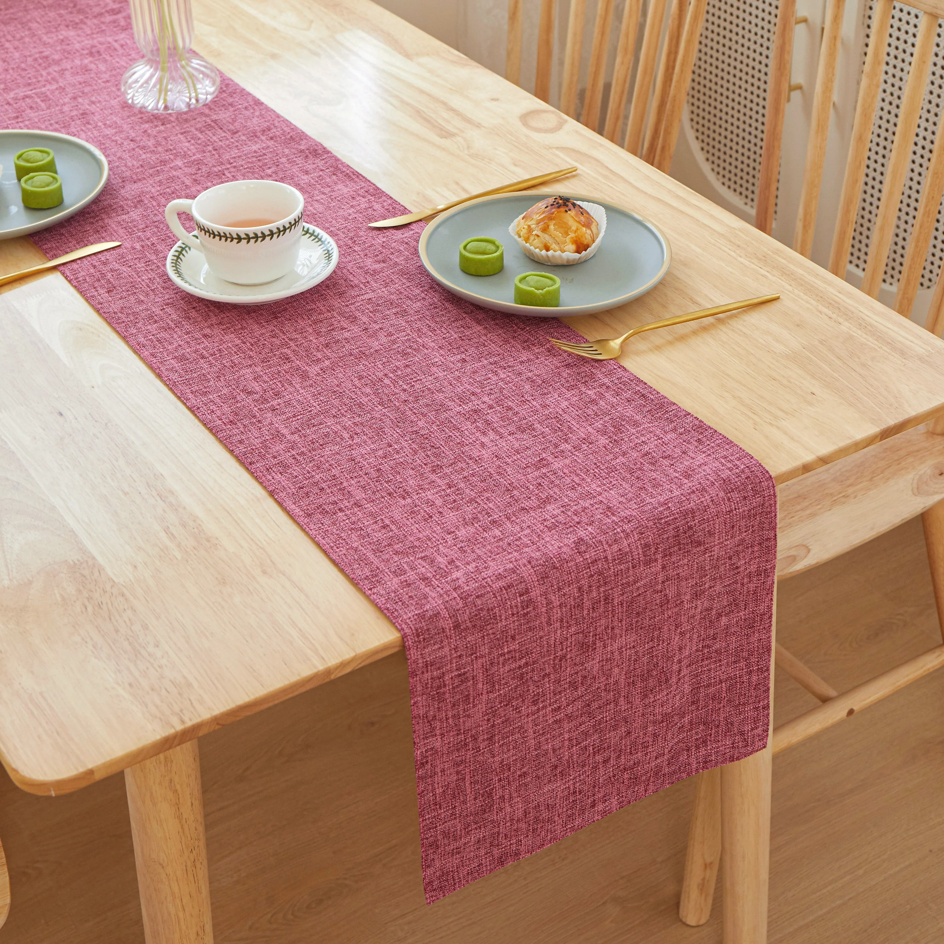 Table Cloth Flat Edges size 12"W x 71" L - Image 6