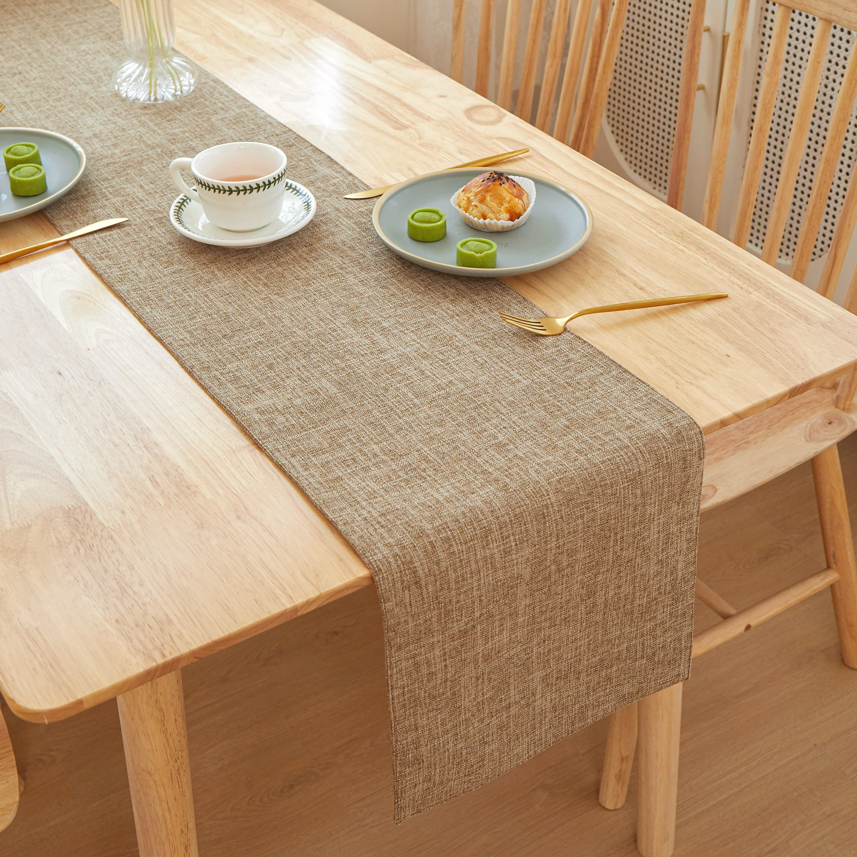 Table Cloth Flat Edges size 12"W x 71" L - Image 7