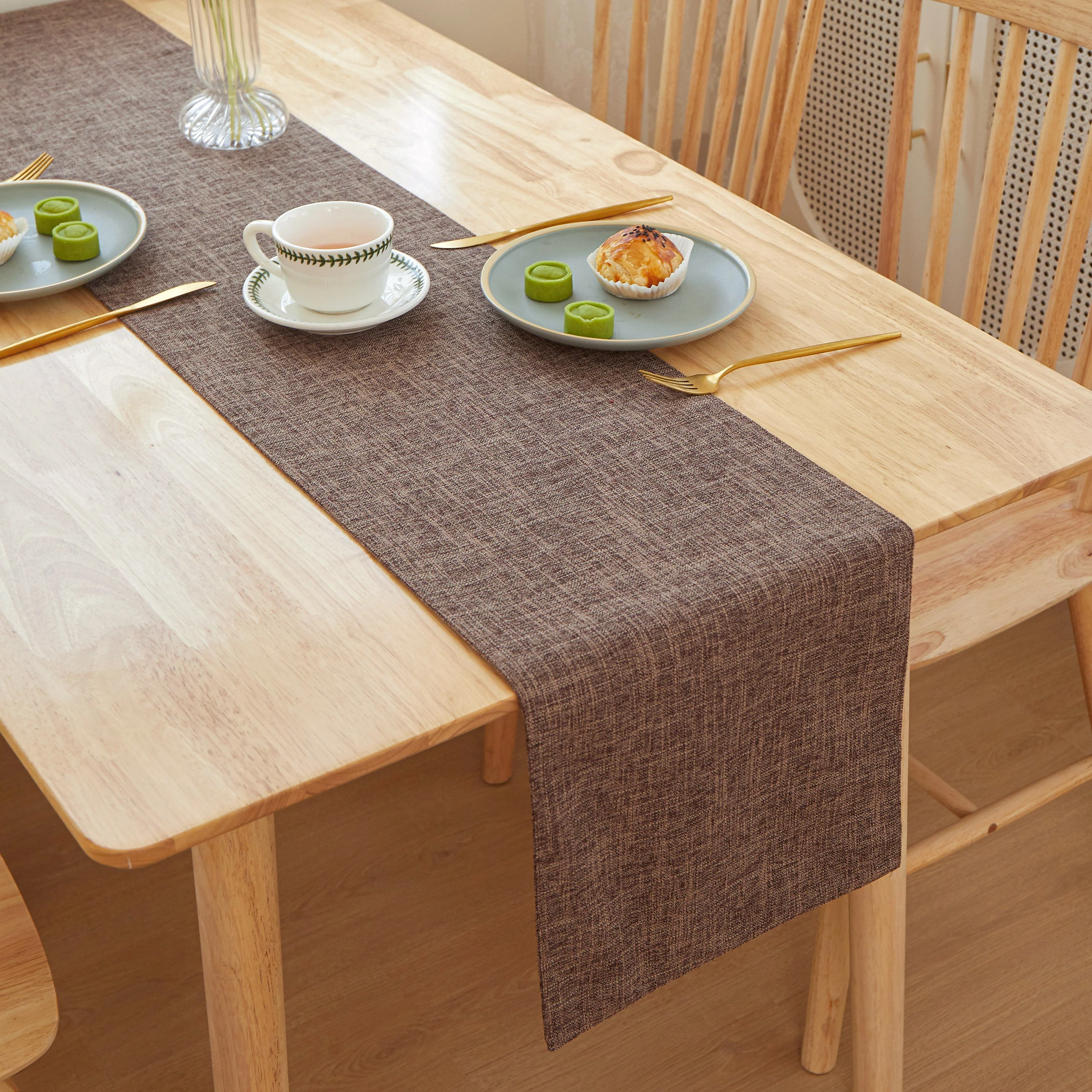 Table Cloth Flat Edges size 12"W x 71" L - Image 8