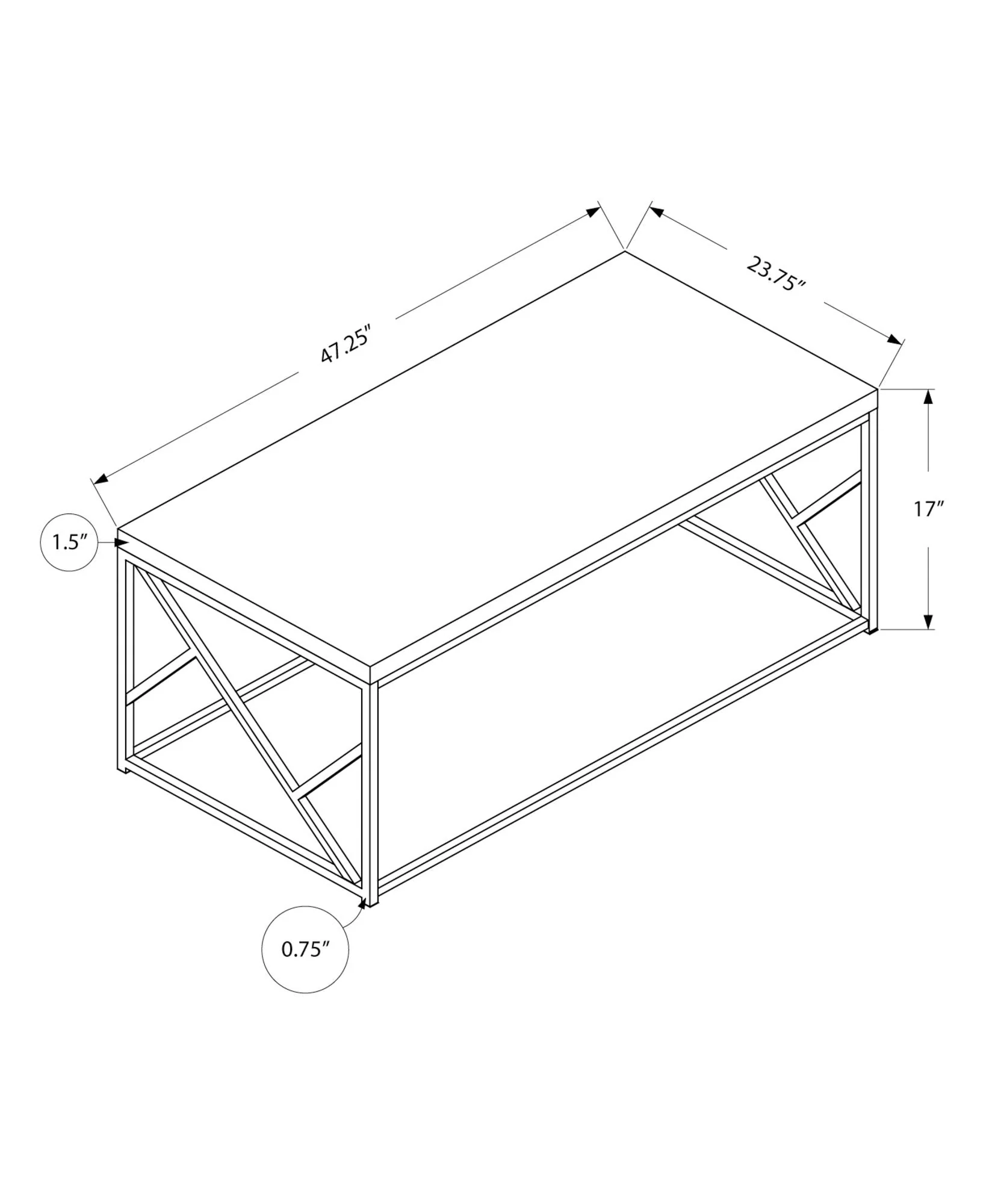Table, Rectangular, Contemporary Versatile Placement - Gray - Image 3
