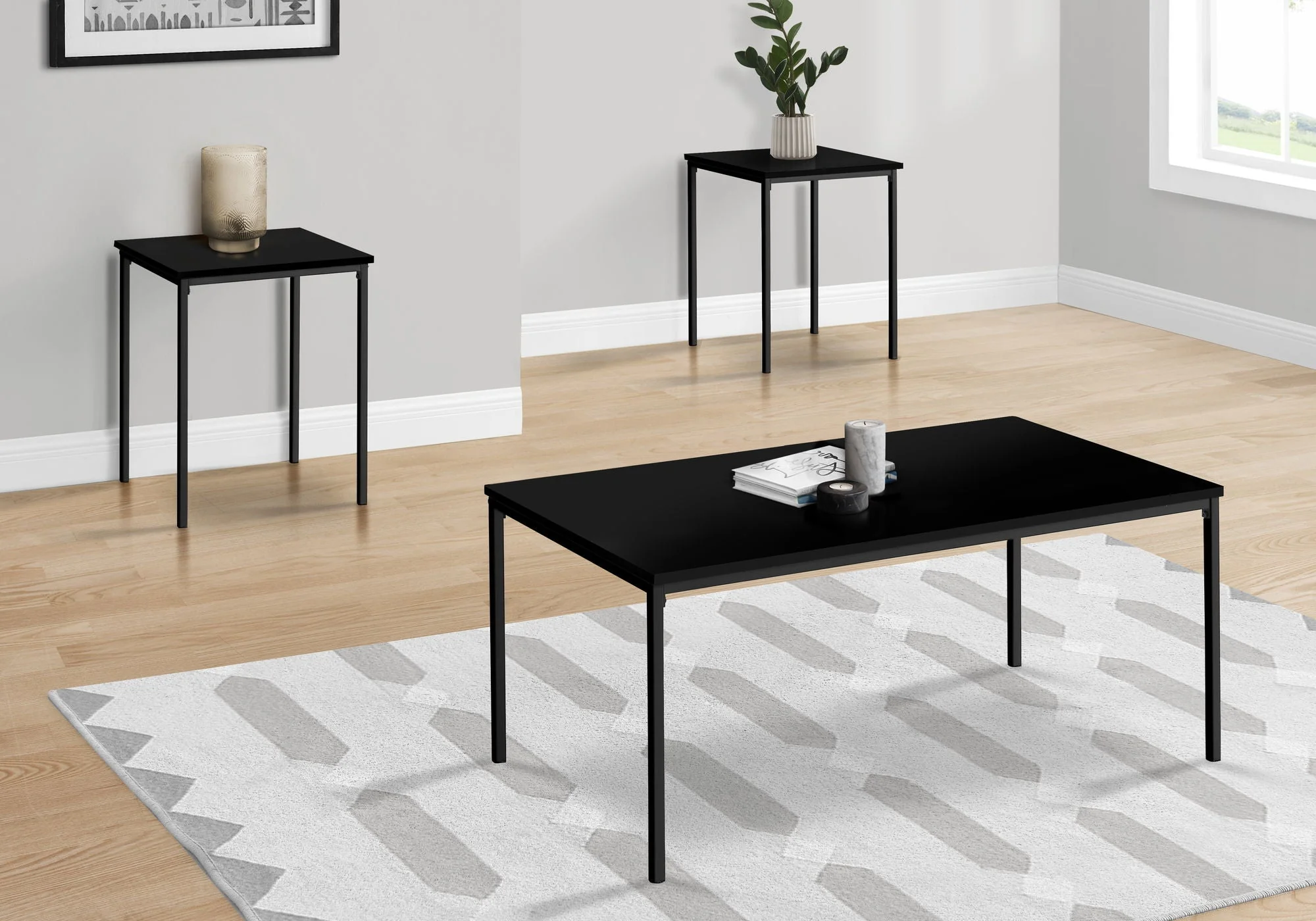 Table Set, Coffee, End, Contemporary, Modern (Set of 3) - Image 5