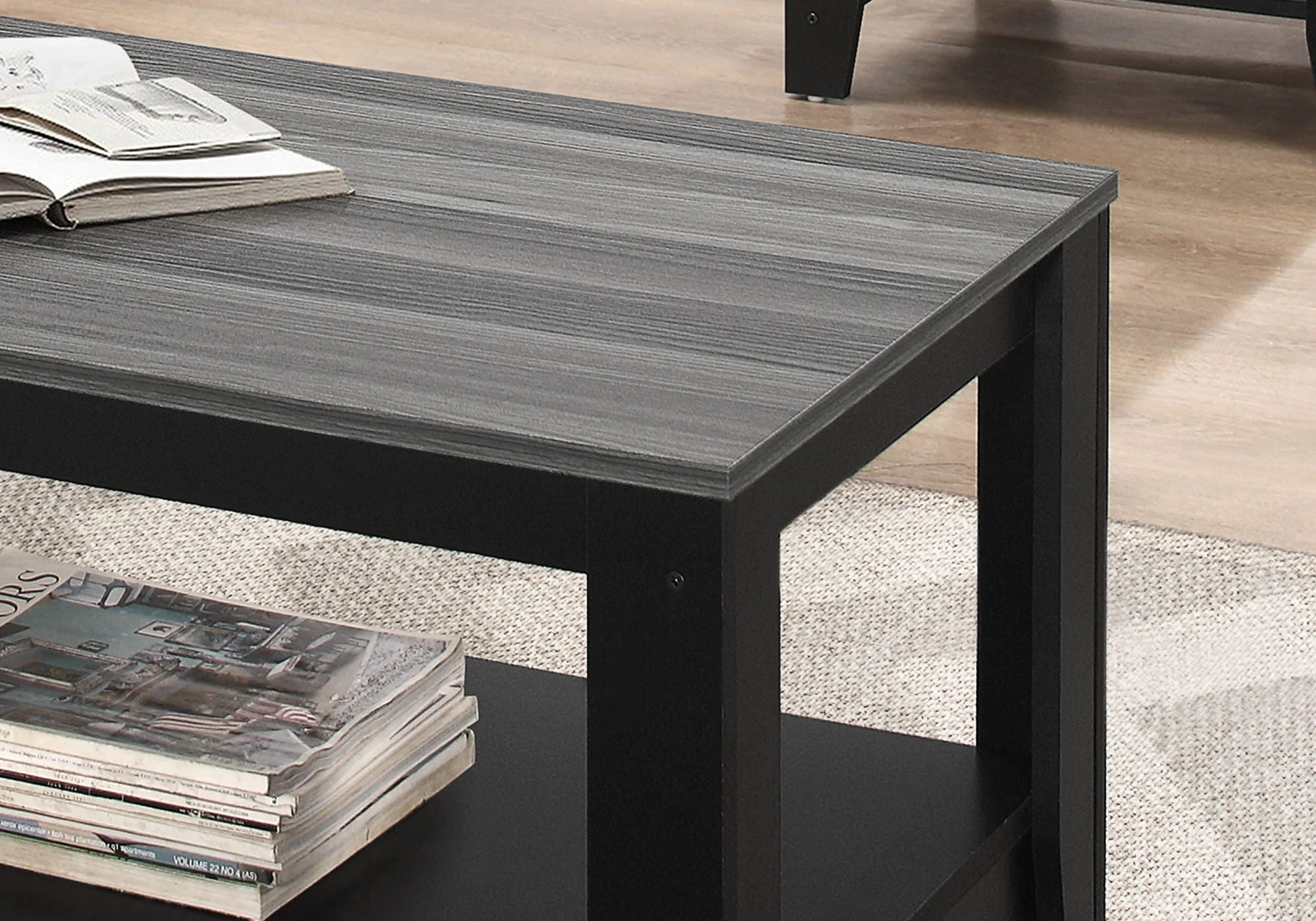 Table Set, Coffee, End, Side, Accent For Living Room Transitional (Set of 3) - Black - Image 2