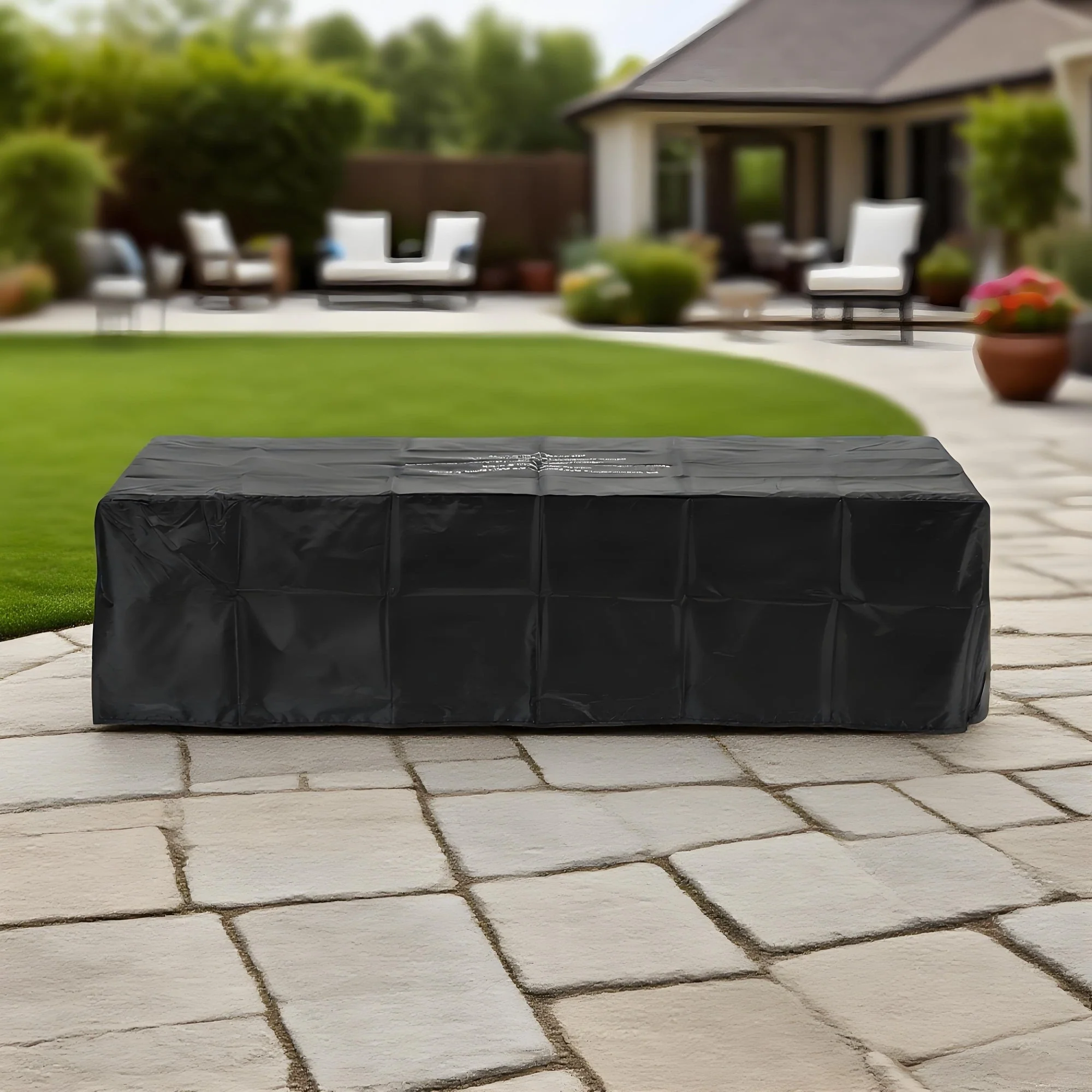 Tabletop Propane Fire Pits 55 x 23 in, 50,000 BTU Outdoor Firepit Table - Image 7
