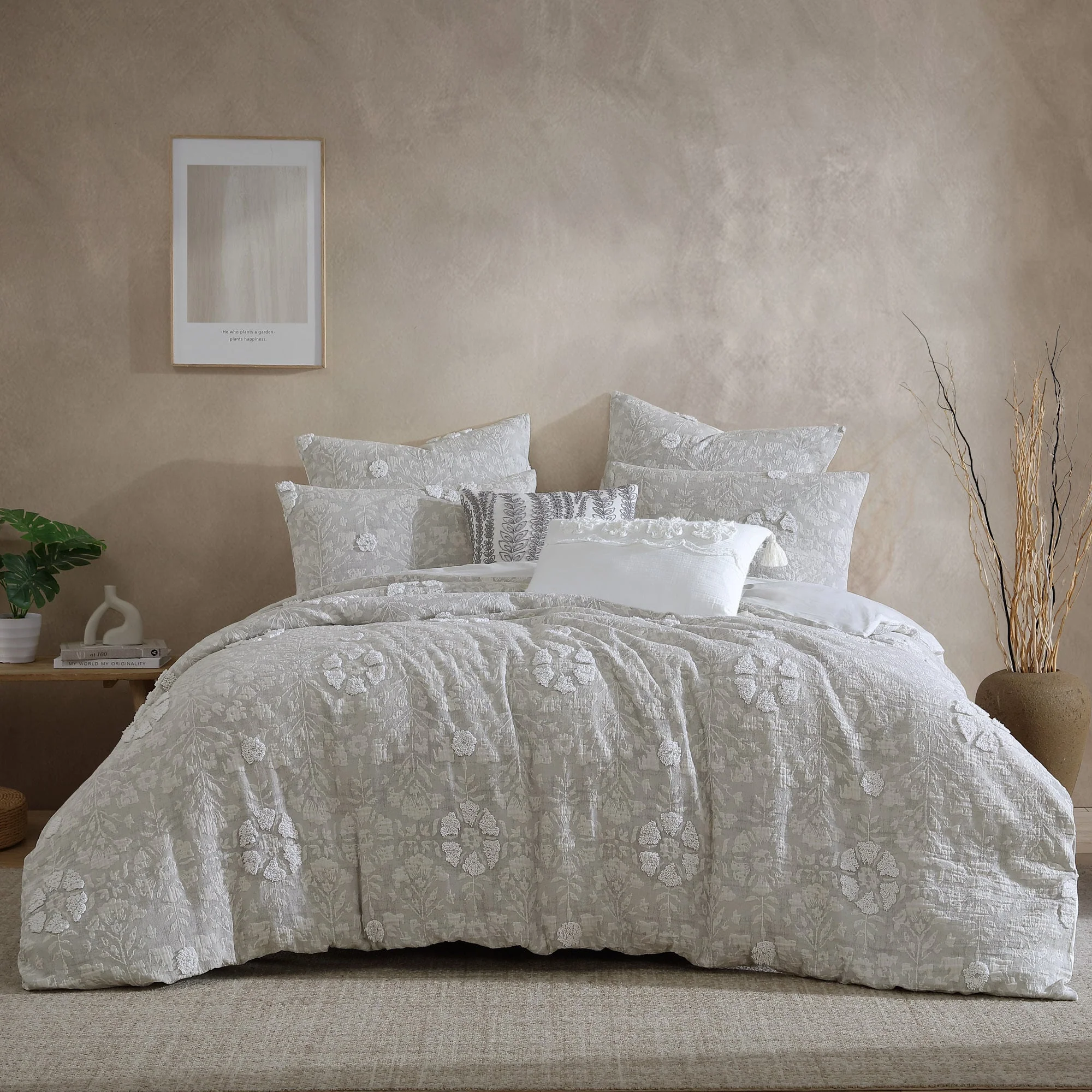 Tacey 5 Pc Textured Woven Jacquard Comforter Set - Image 2