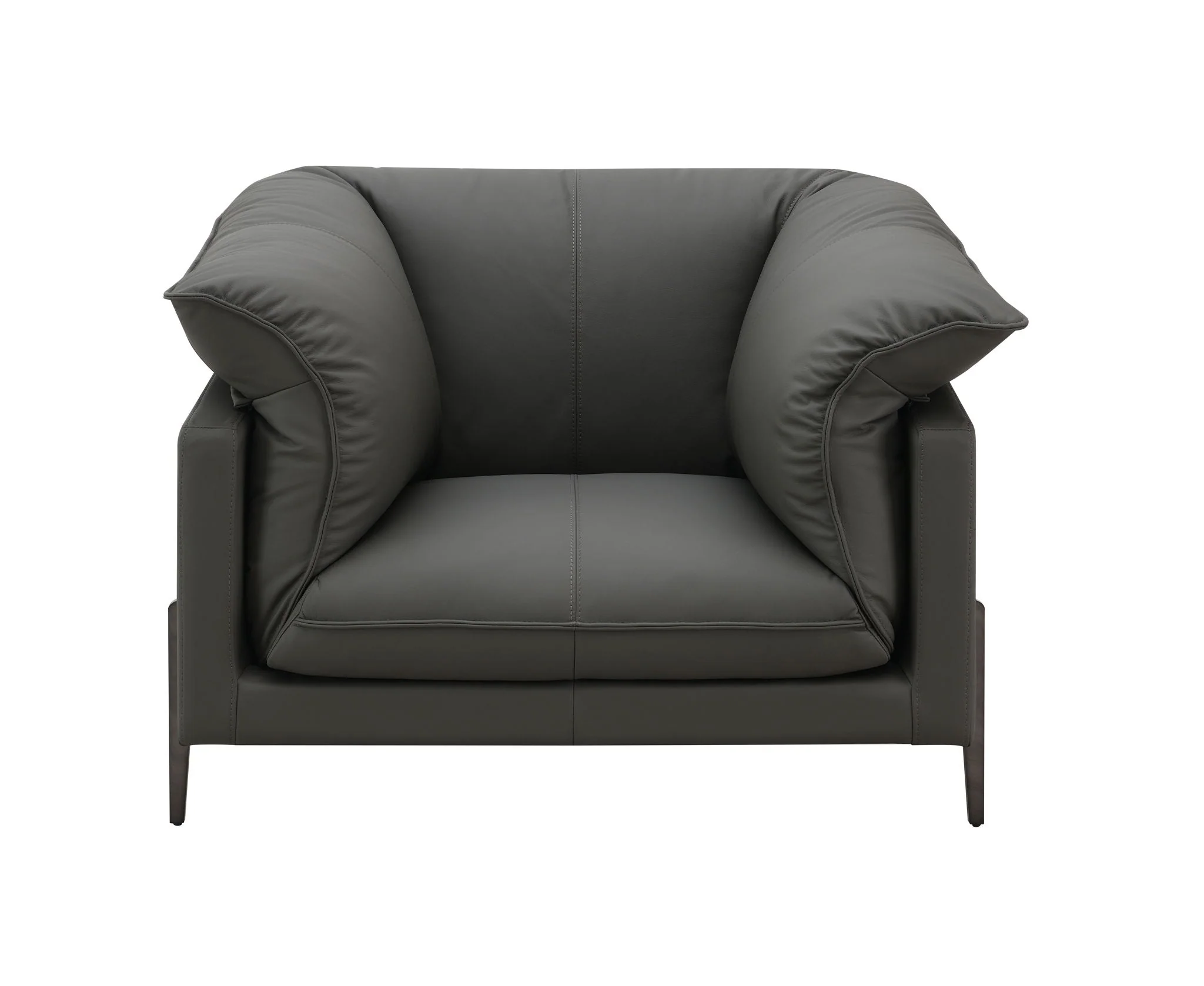 Tadi - Top Grain Leather Chair - Black - Image 3