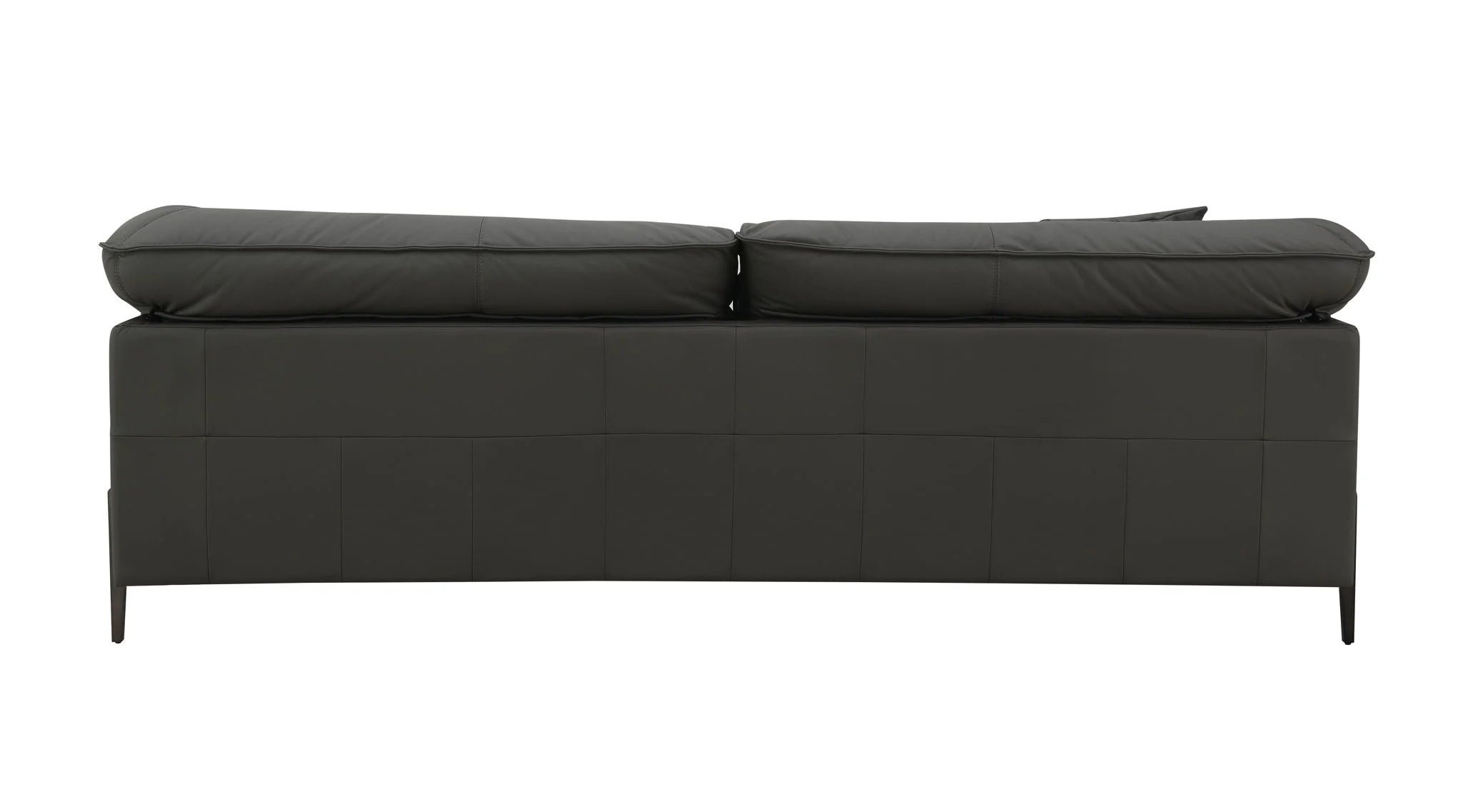 Tadi - Top Grain Leather Loveseat - Black - Image 4