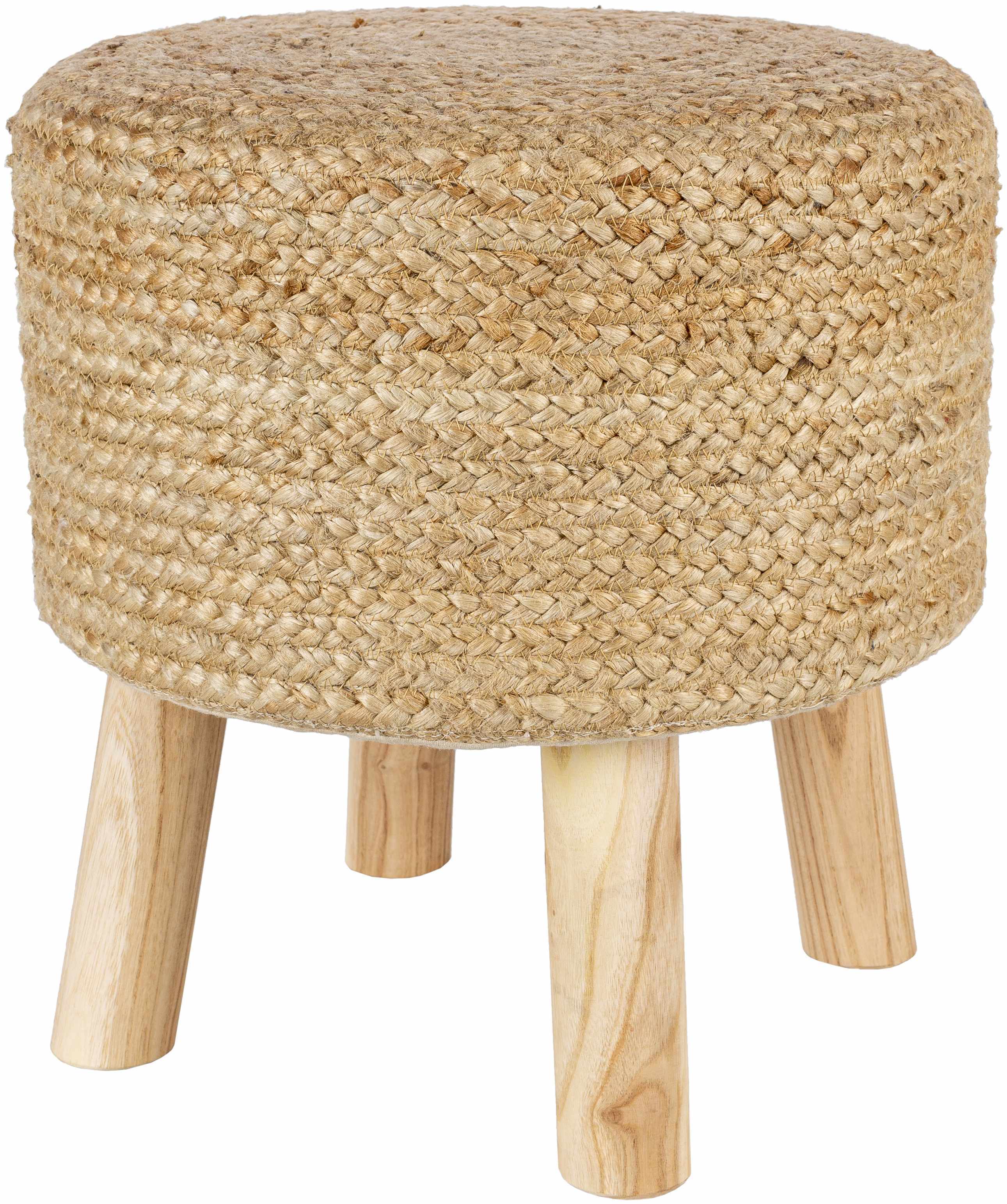 Tagaytay Natural Wood Stool Ottoman - Image 2