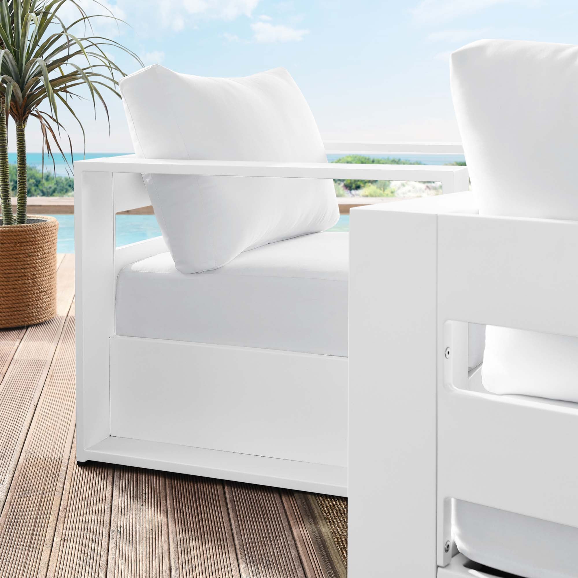 Tahoe 2-Piece Outdoor Patio Powder-Coated Aluminum Armchair Set by Modway - Image 12