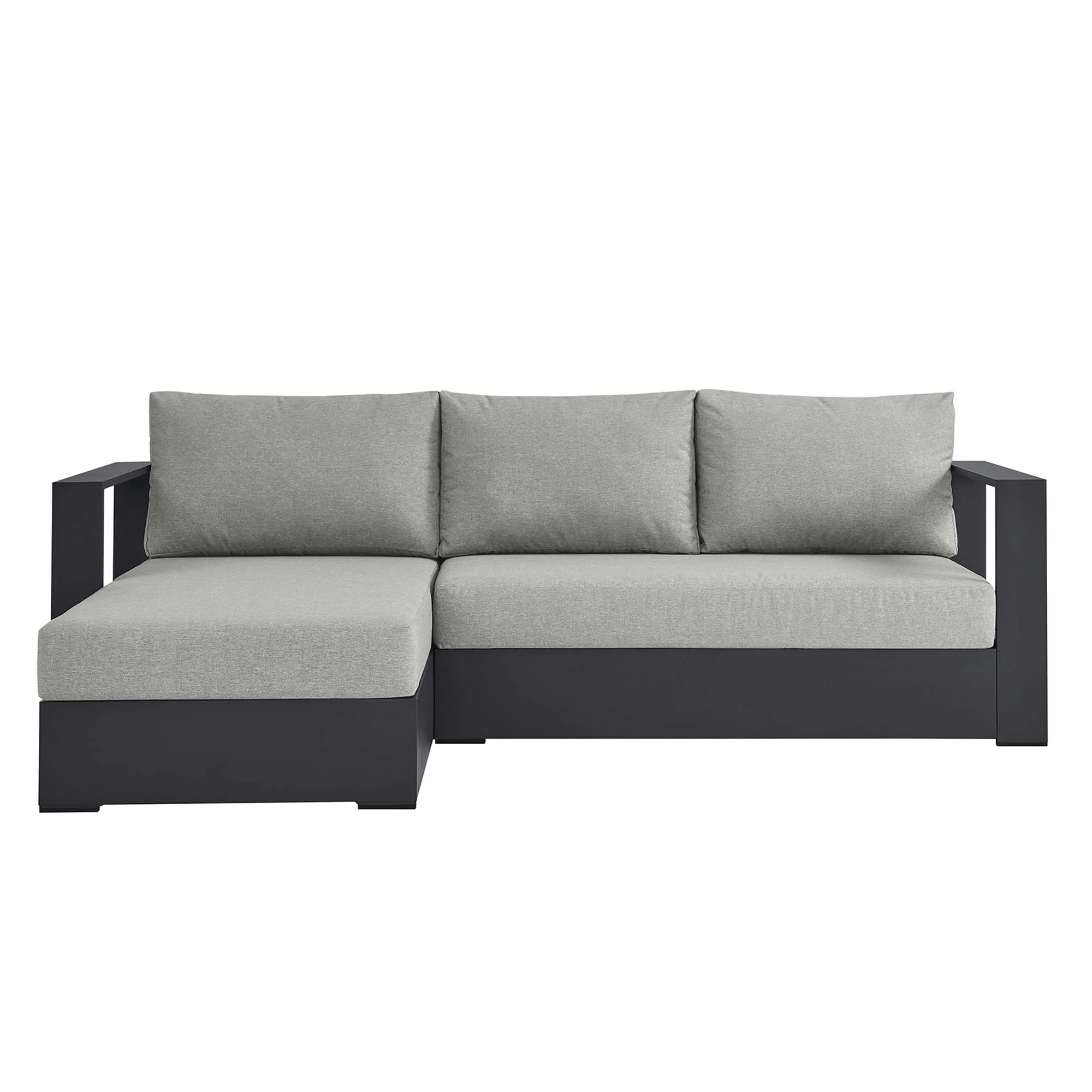 Tahoe 2-Piece Outdoor Patio Powder-Coated Aluminum Sectional Sofa Set - Image 12