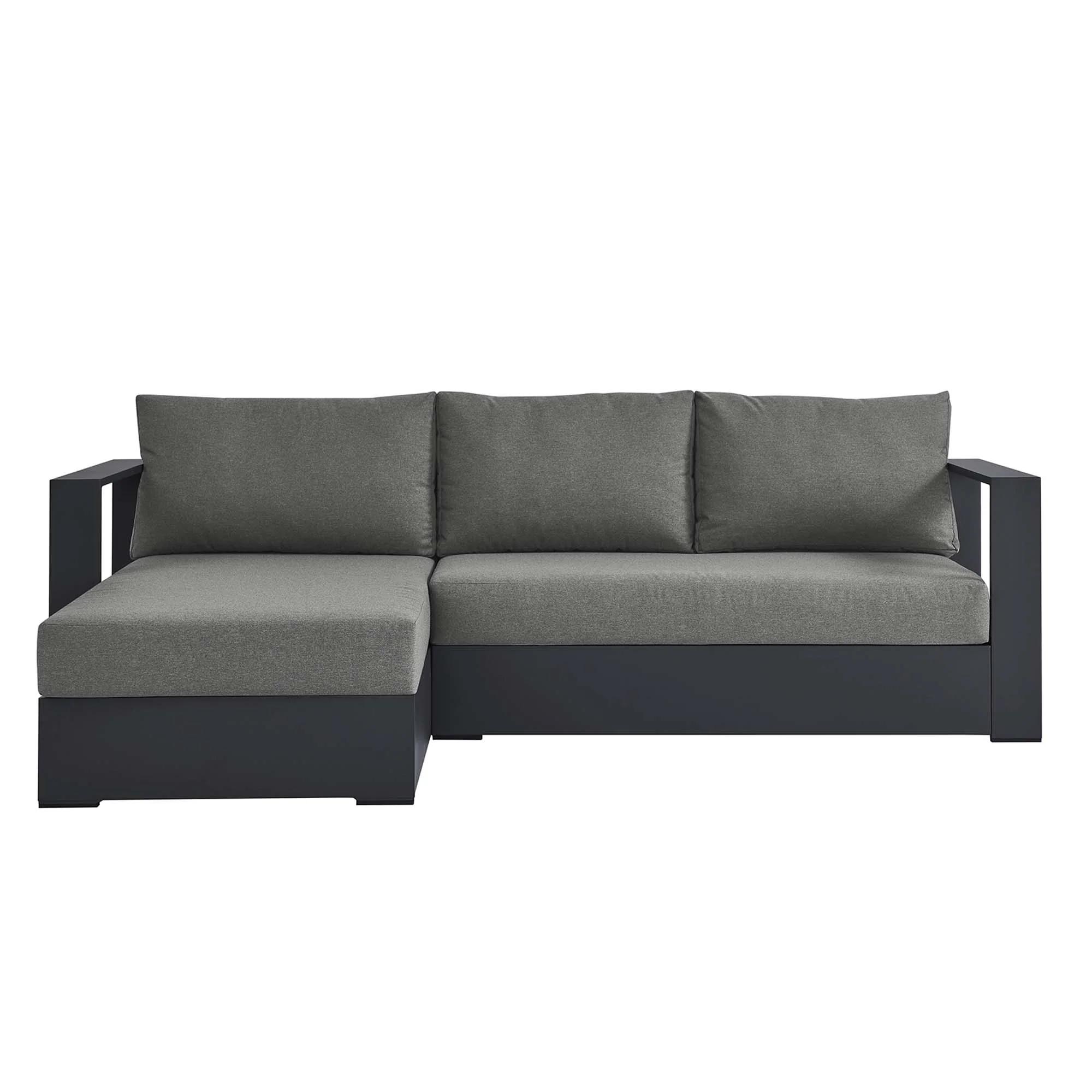 Tahoe 2-Piece Outdoor Patio Powder-Coated Aluminum Sectional Sofa Set - Image 13