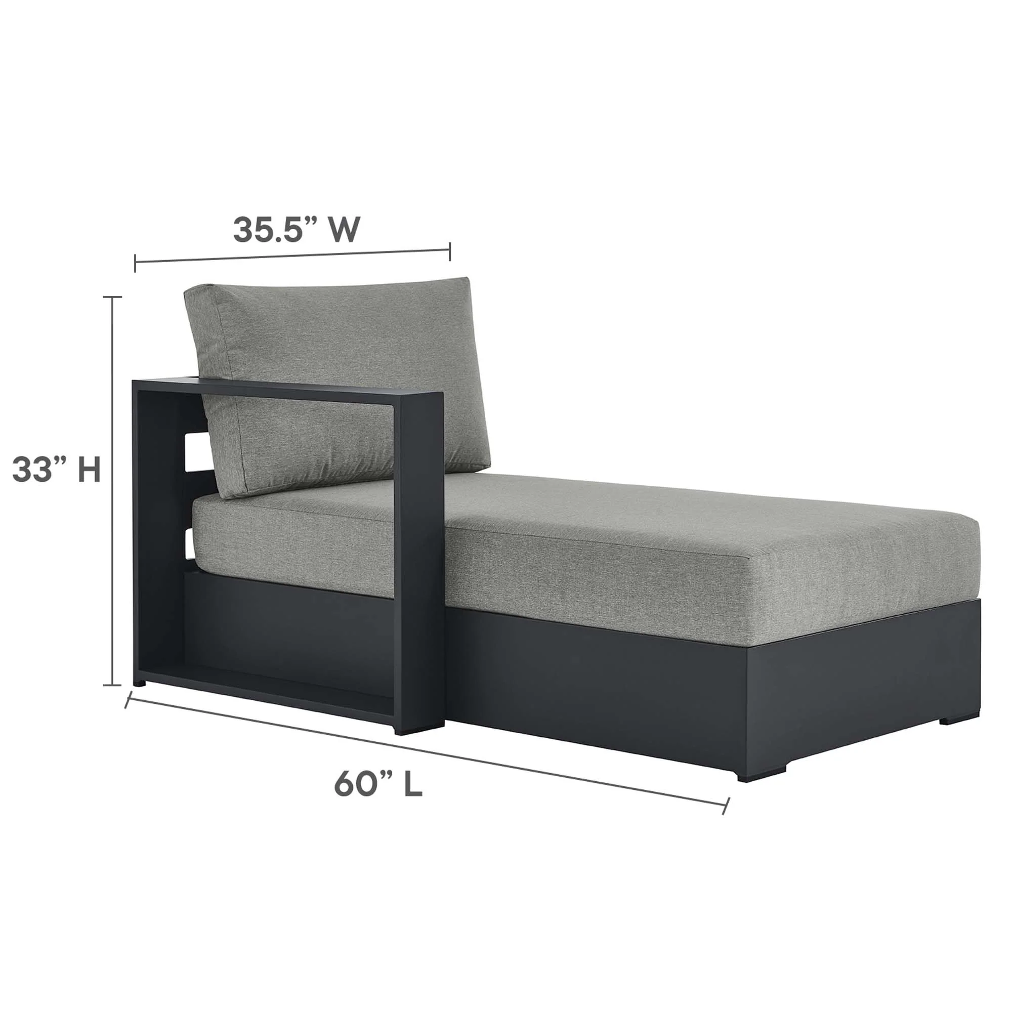 Tahoe 2-Piece Outdoor Patio Powder-Coated Aluminum Sectional Sofa Set - Image 16
