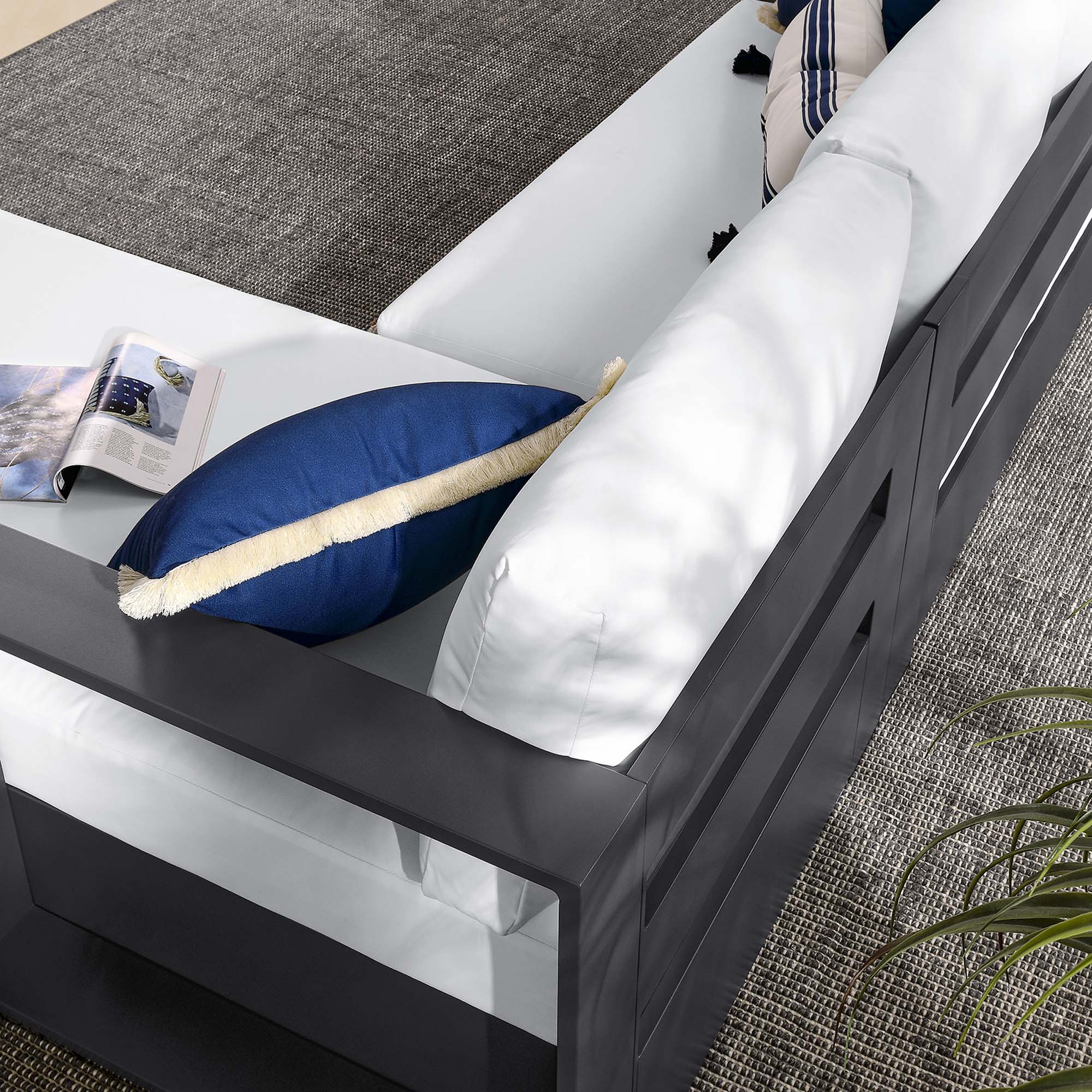 Tahoe 2-Piece Outdoor Aluminum Chaise Sectional Sofa - Image 7