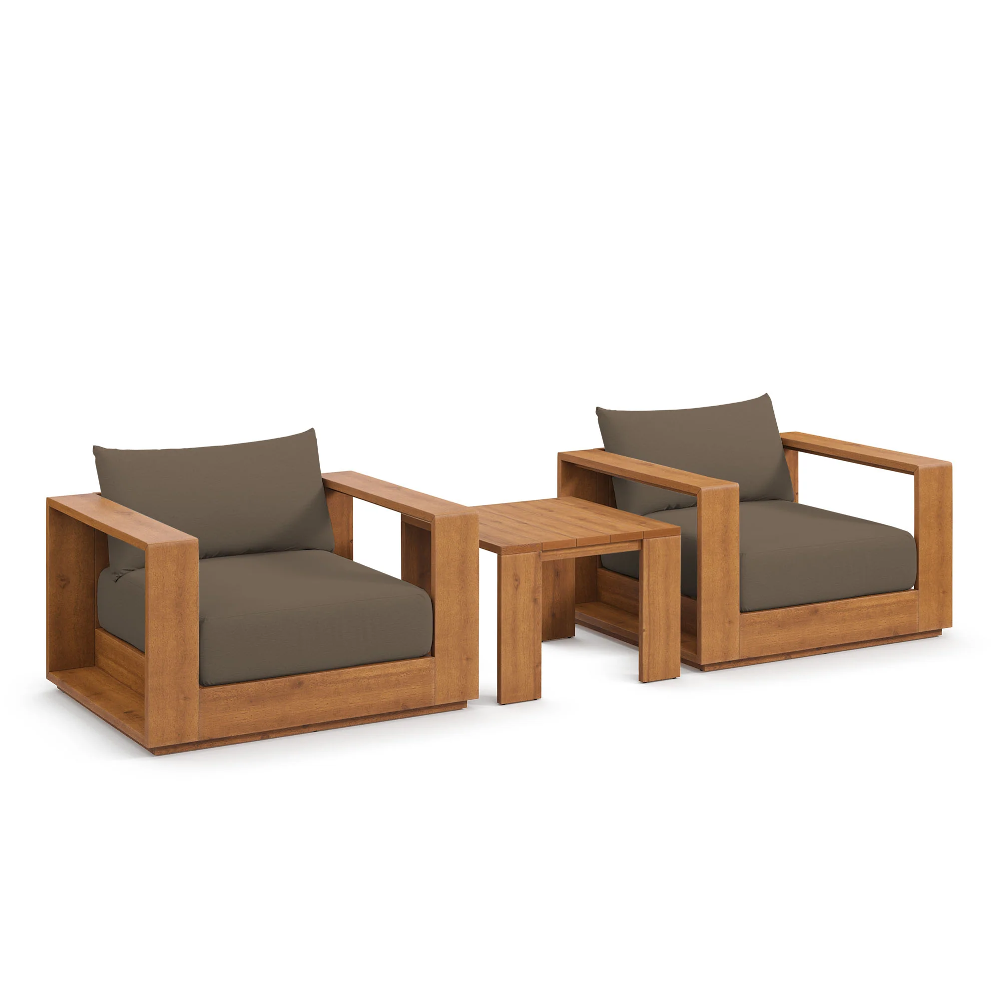 Tahoe 3-Piece Outdoor Patio Acacia Wood Furniture Set by Modway - Image 14