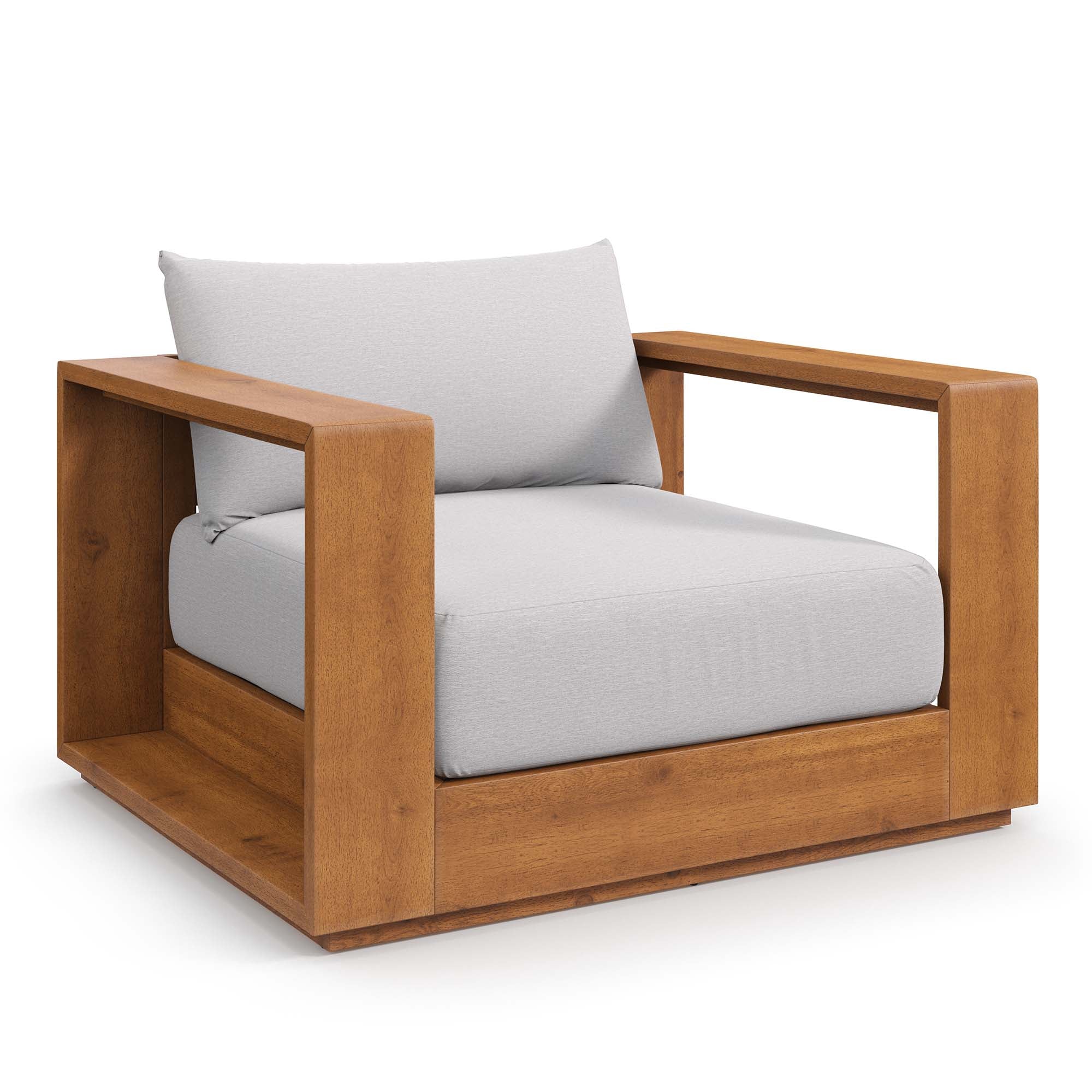 Tahoe 3-Piece Outdoor Patio Acacia Wood Furniture Set by Modway - Image 6
